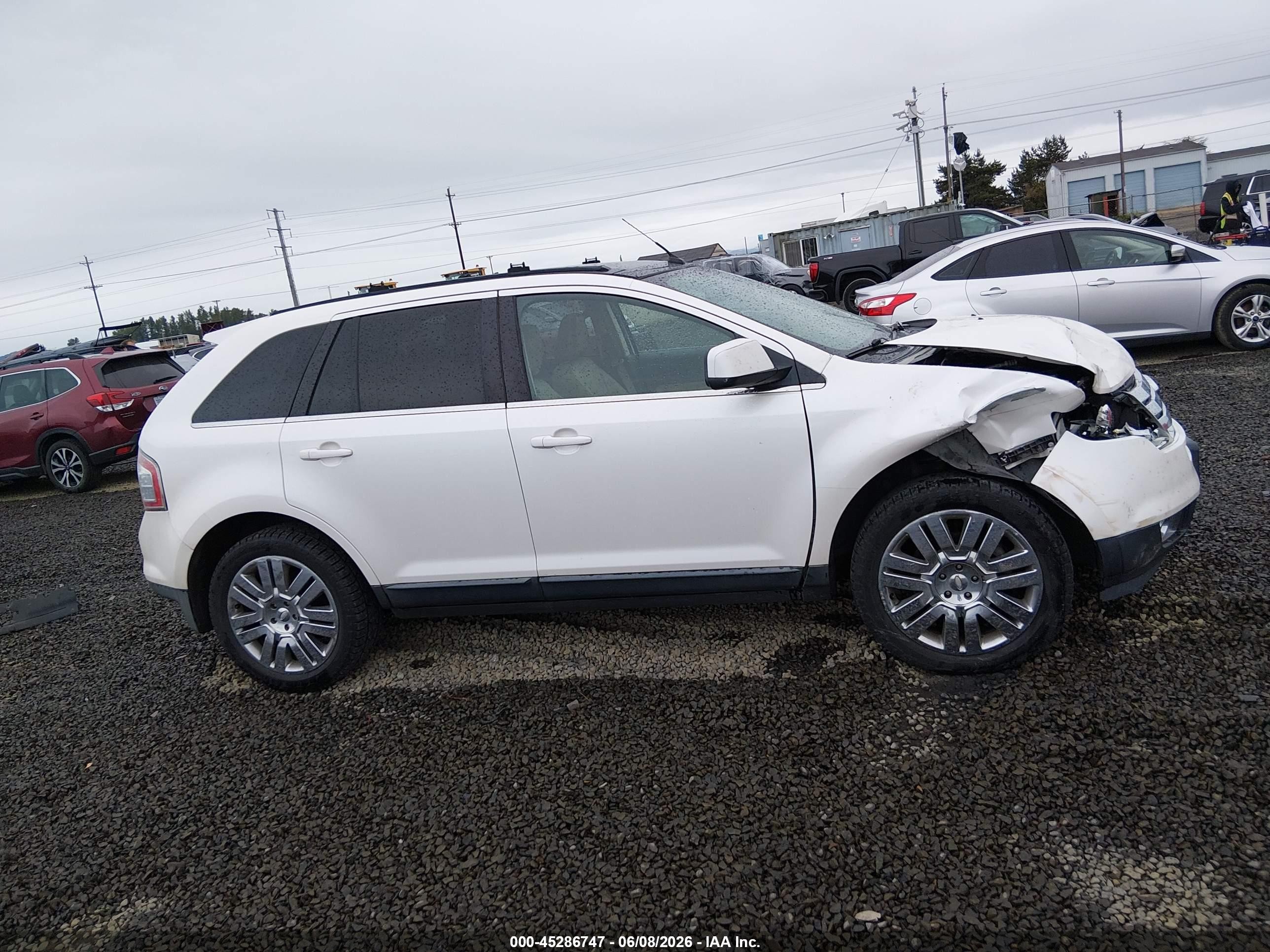 2009 Ford Edge Limited White vin: 2FMDK49CX9BA76879