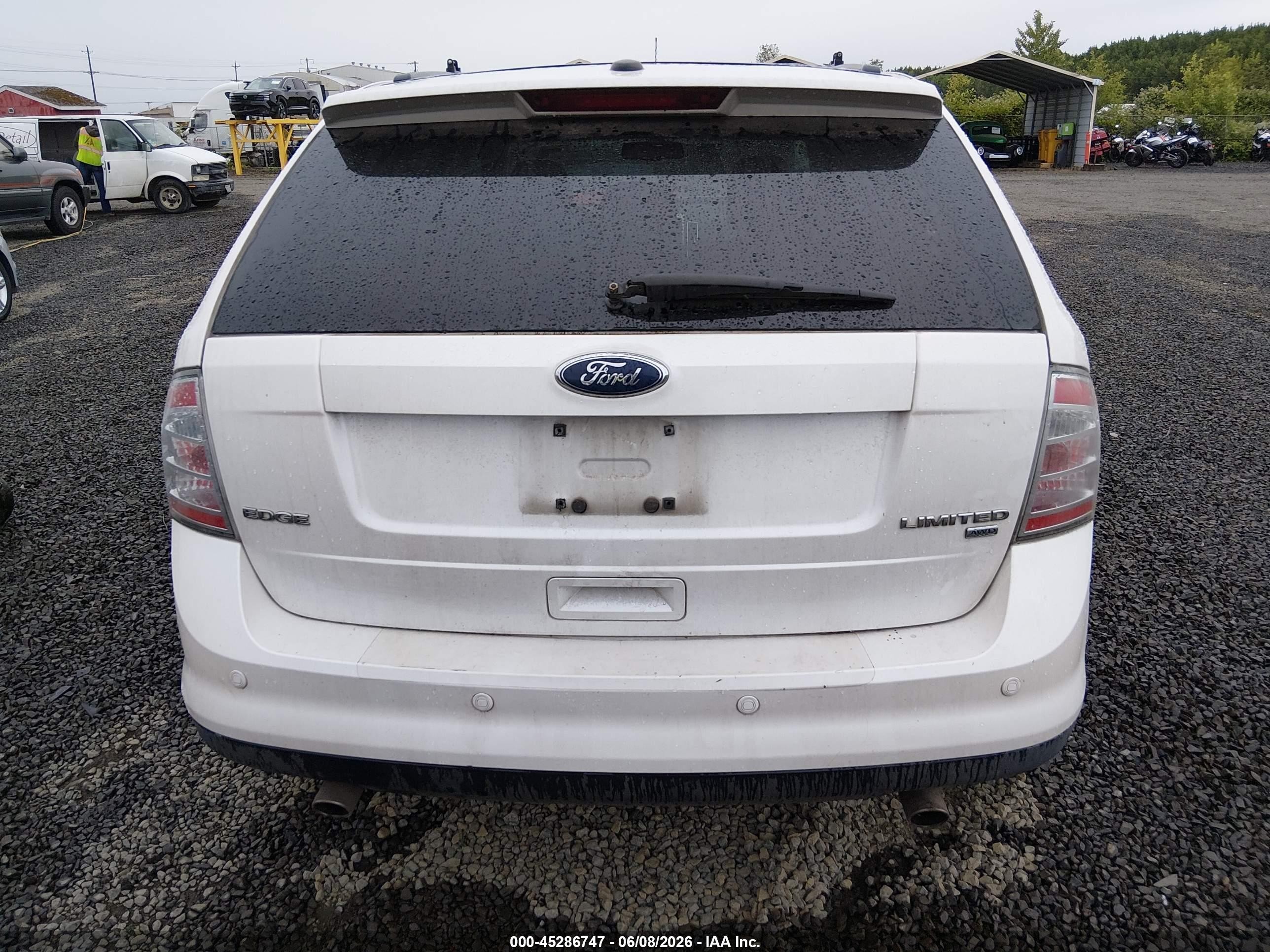 2009 Ford Edge Limited White vin: 2FMDK49CX9BA76879