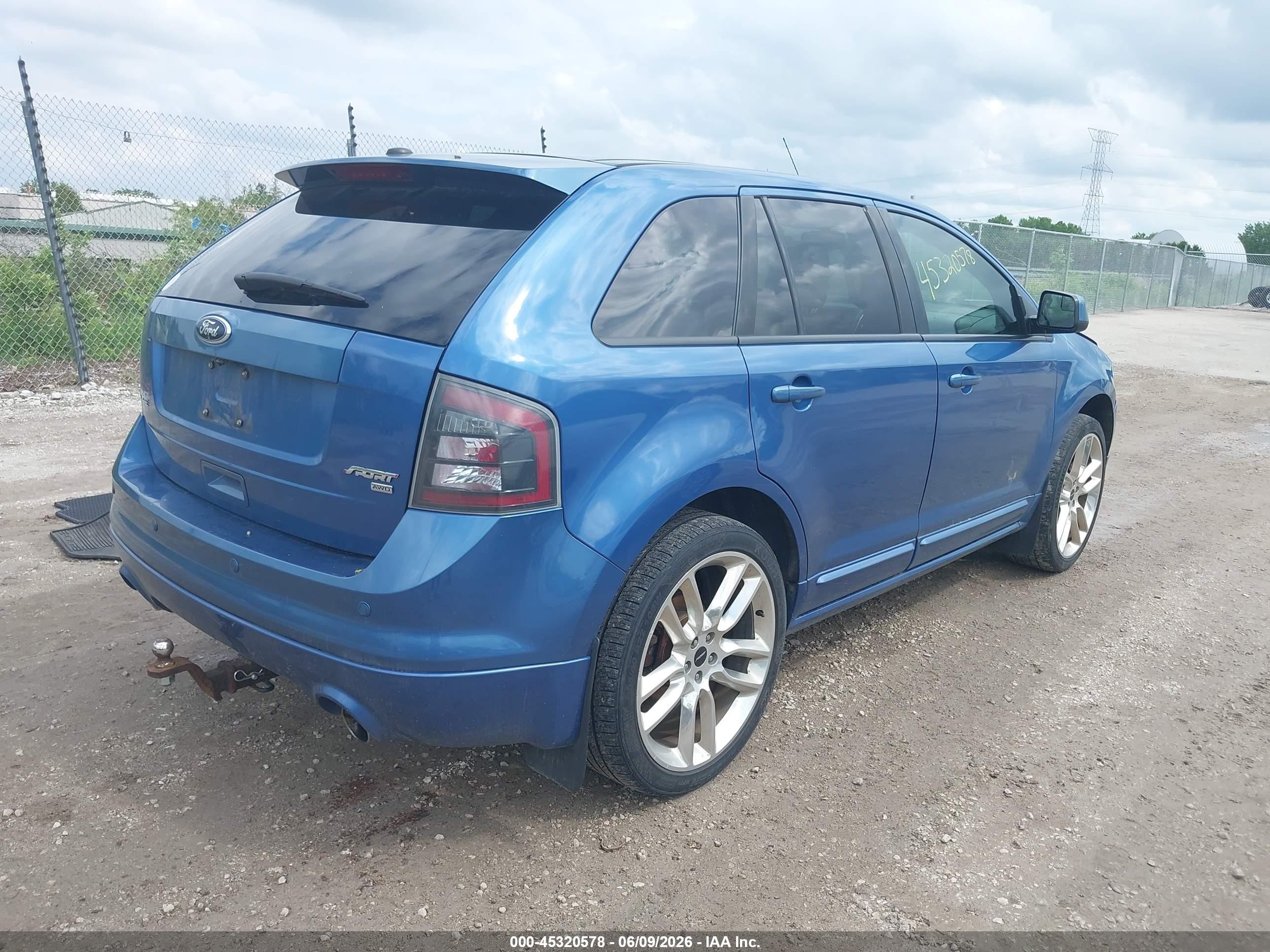 2010 Ford Edge Sport Синий vin: 2FMDK4AC0ABB00560