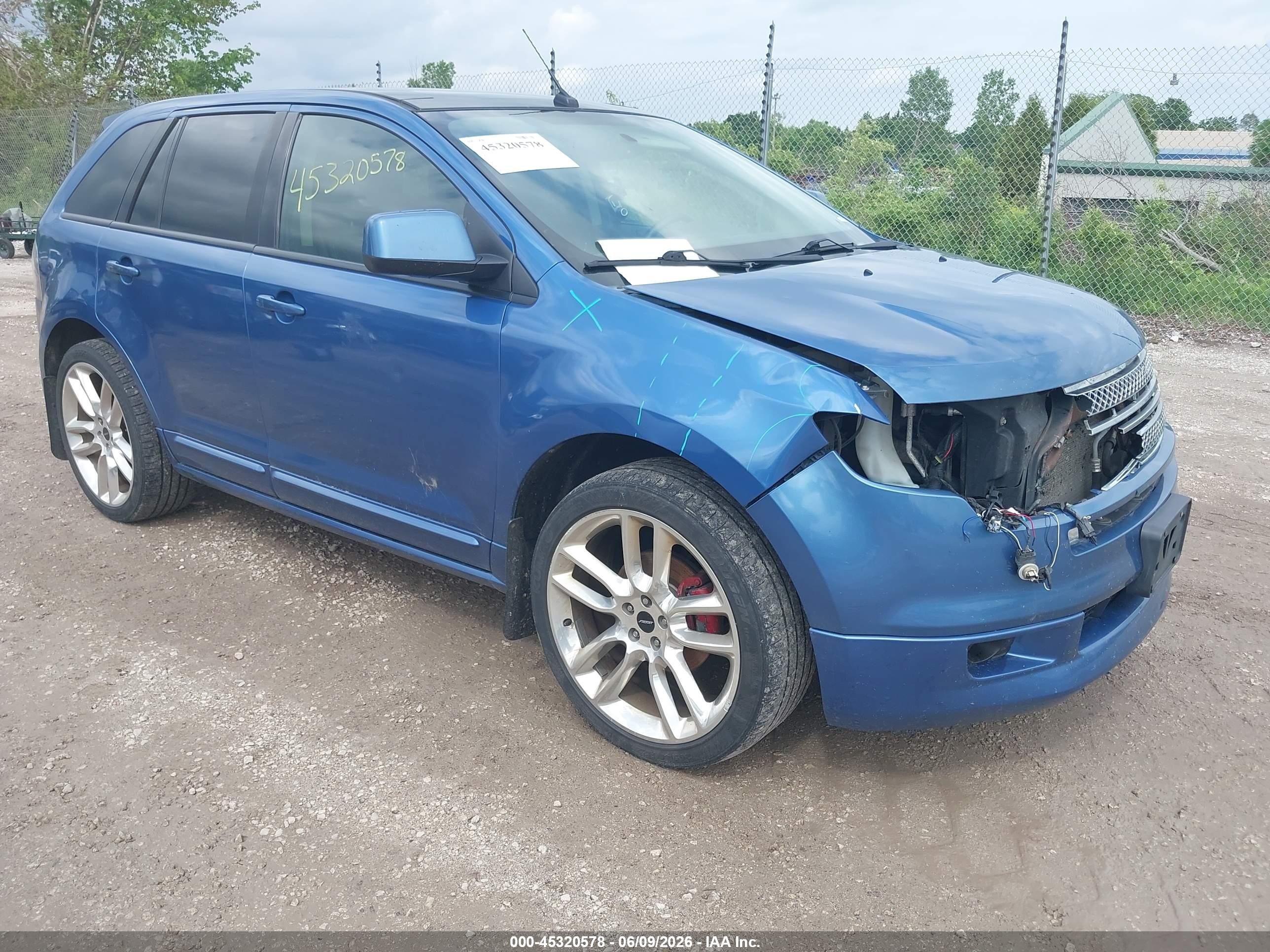 2010 Ford Edge Sport Blue vin: 2FMDK4AC0ABB00560