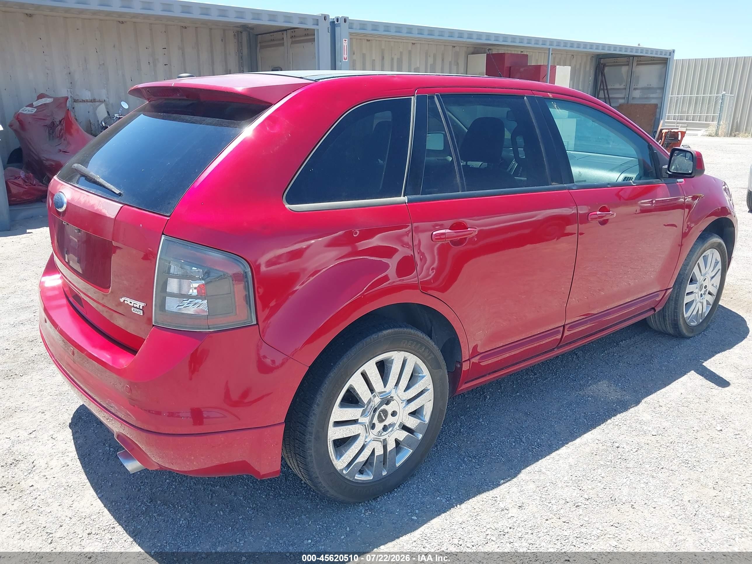2010 Ford Edge Sport Red vin: 2FMDK4AC4ABA65098