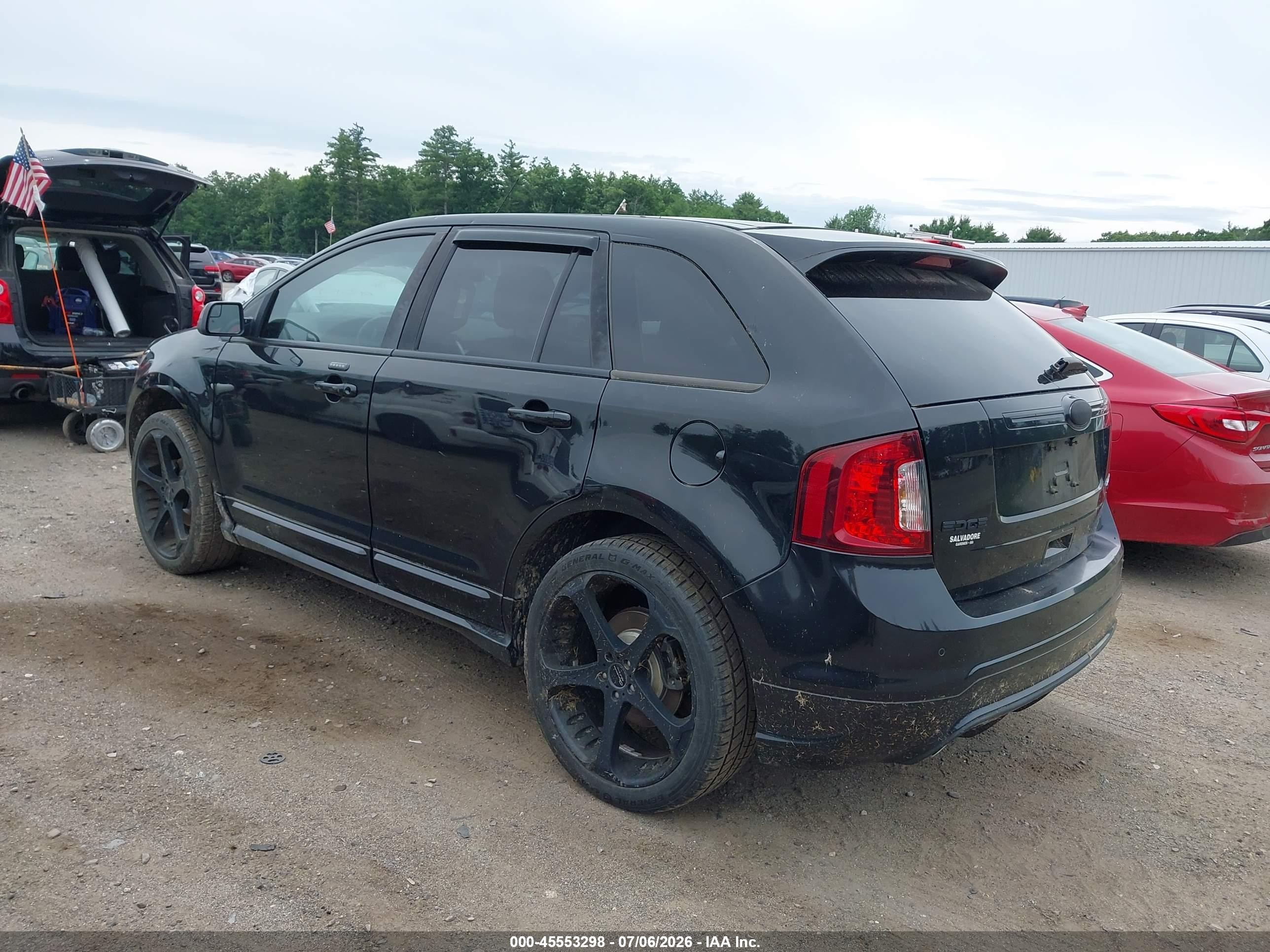 2013 Ford Edge Sport Black vin: 2FMDK4AK0DBA02222