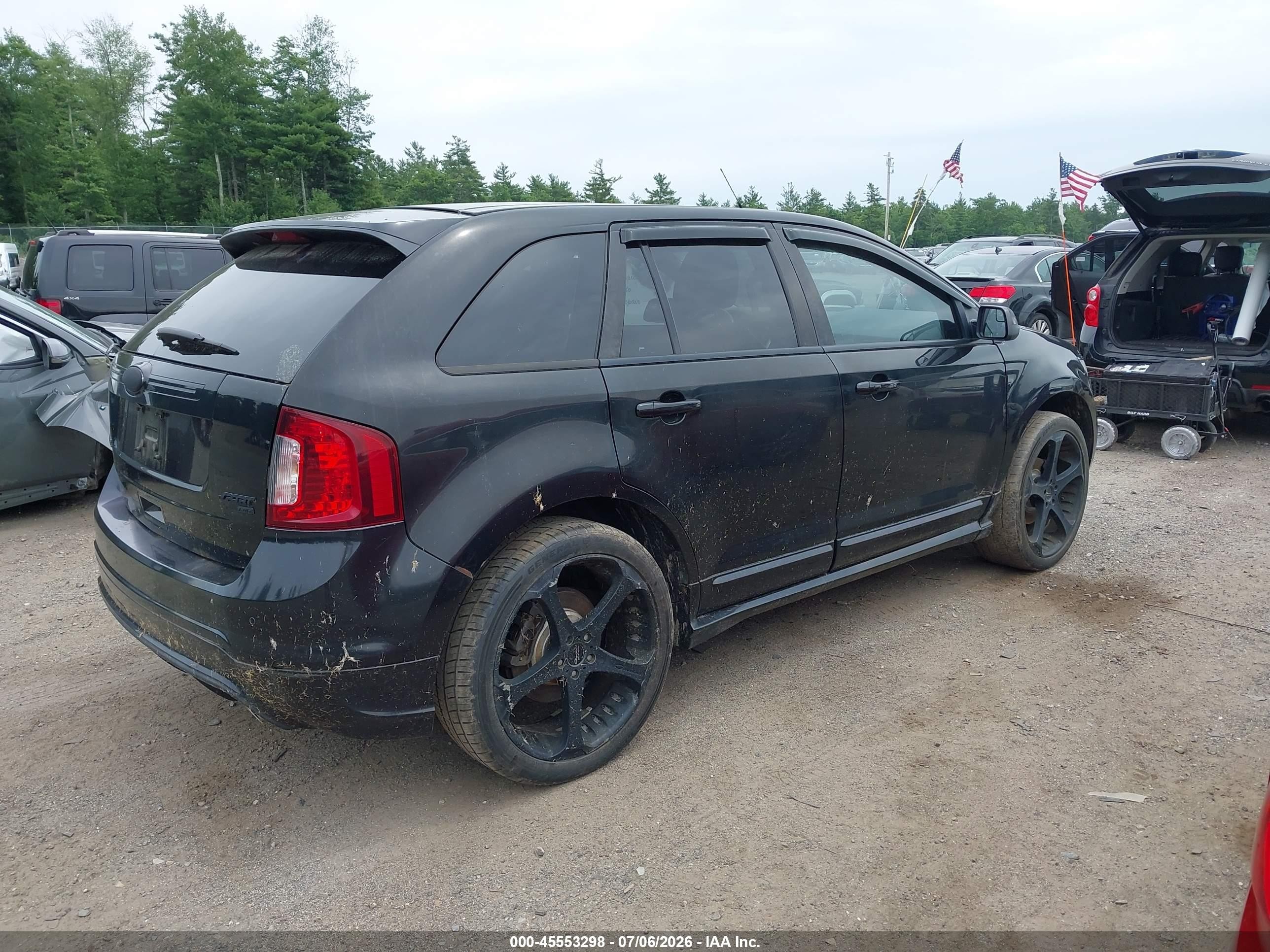 2013 Ford Edge Sport Black vin: 2FMDK4AK0DBA02222