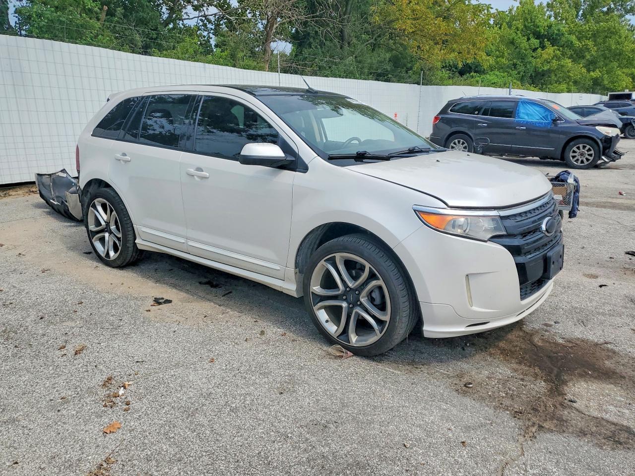 2013 Ford Edge Sport White vin: 2FMDK4AK0DBB91812