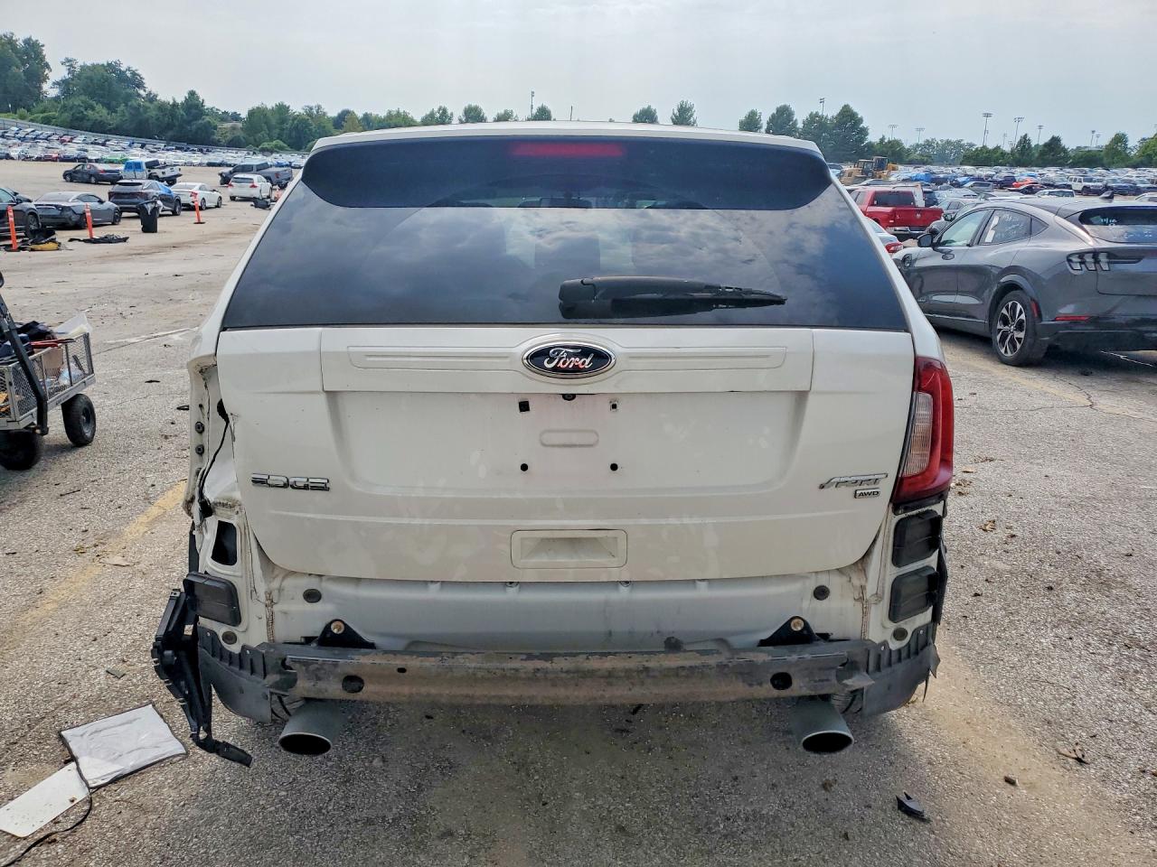 2013 Ford Edge Sport White vin: 2FMDK4AK0DBB91812
