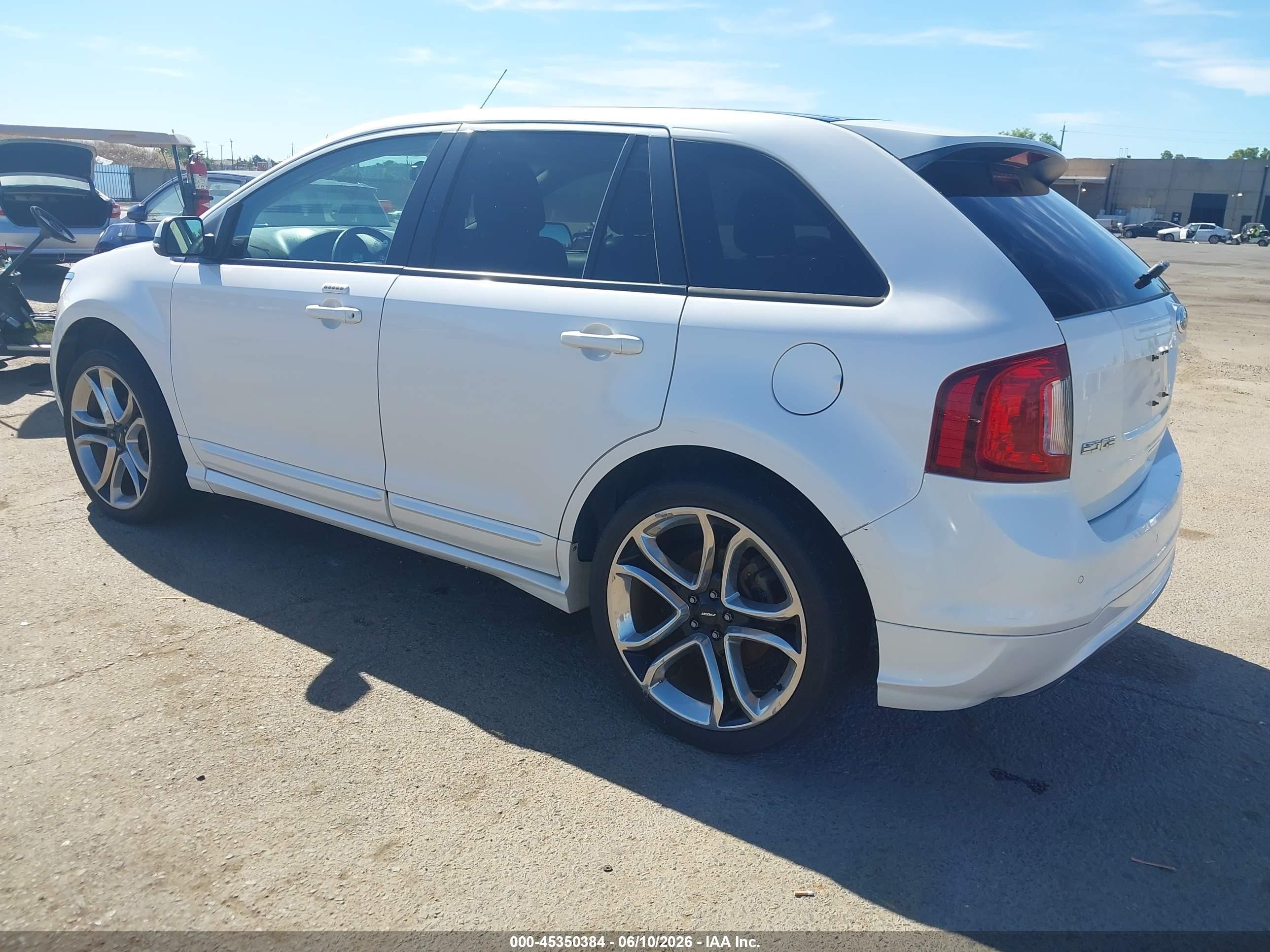 2014 Ford Edge Sport White vin: 2FMDK4AK2EBA62603