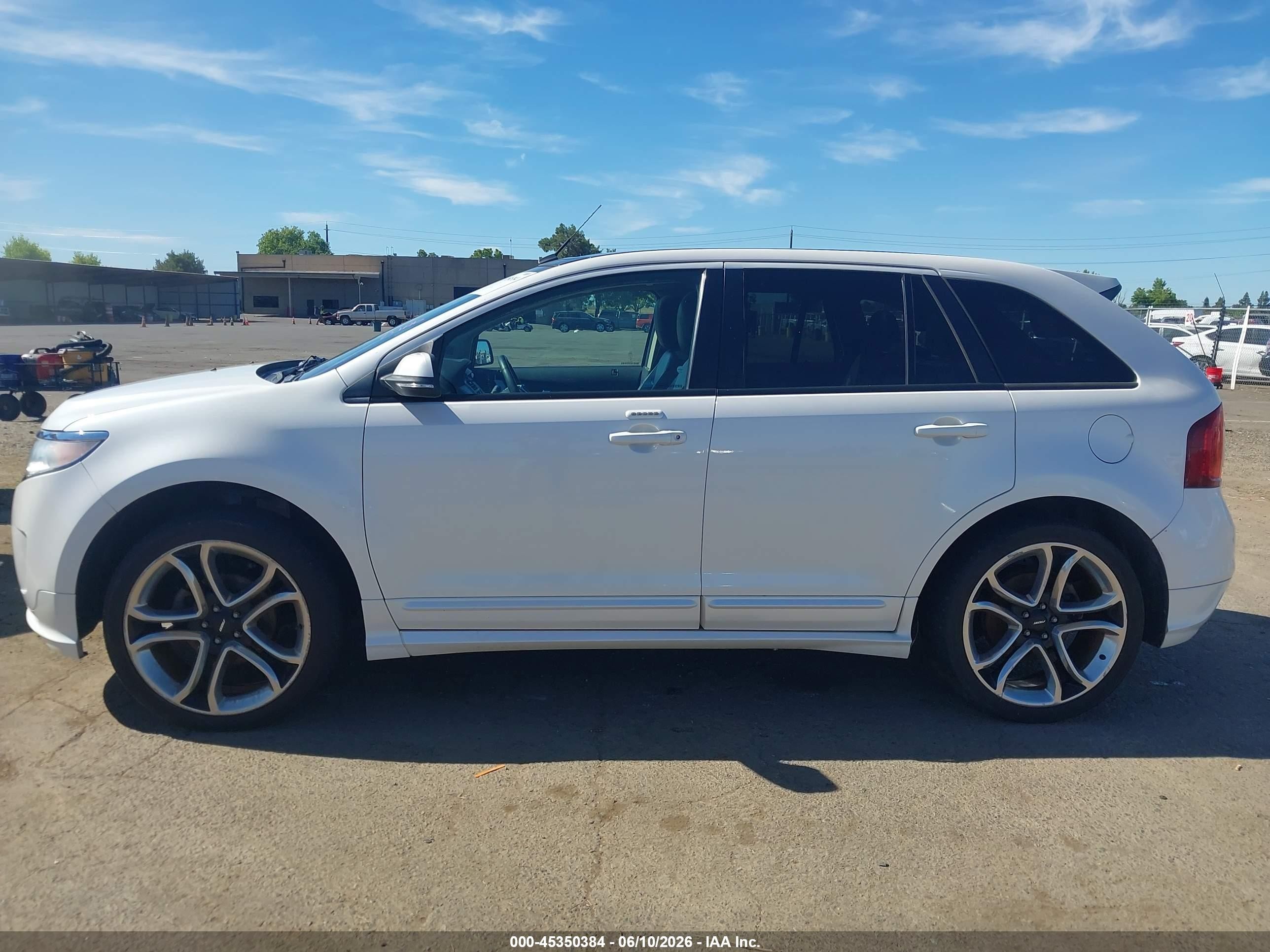 2014 Ford Edge Sport White vin: 2FMDK4AK2EBA62603