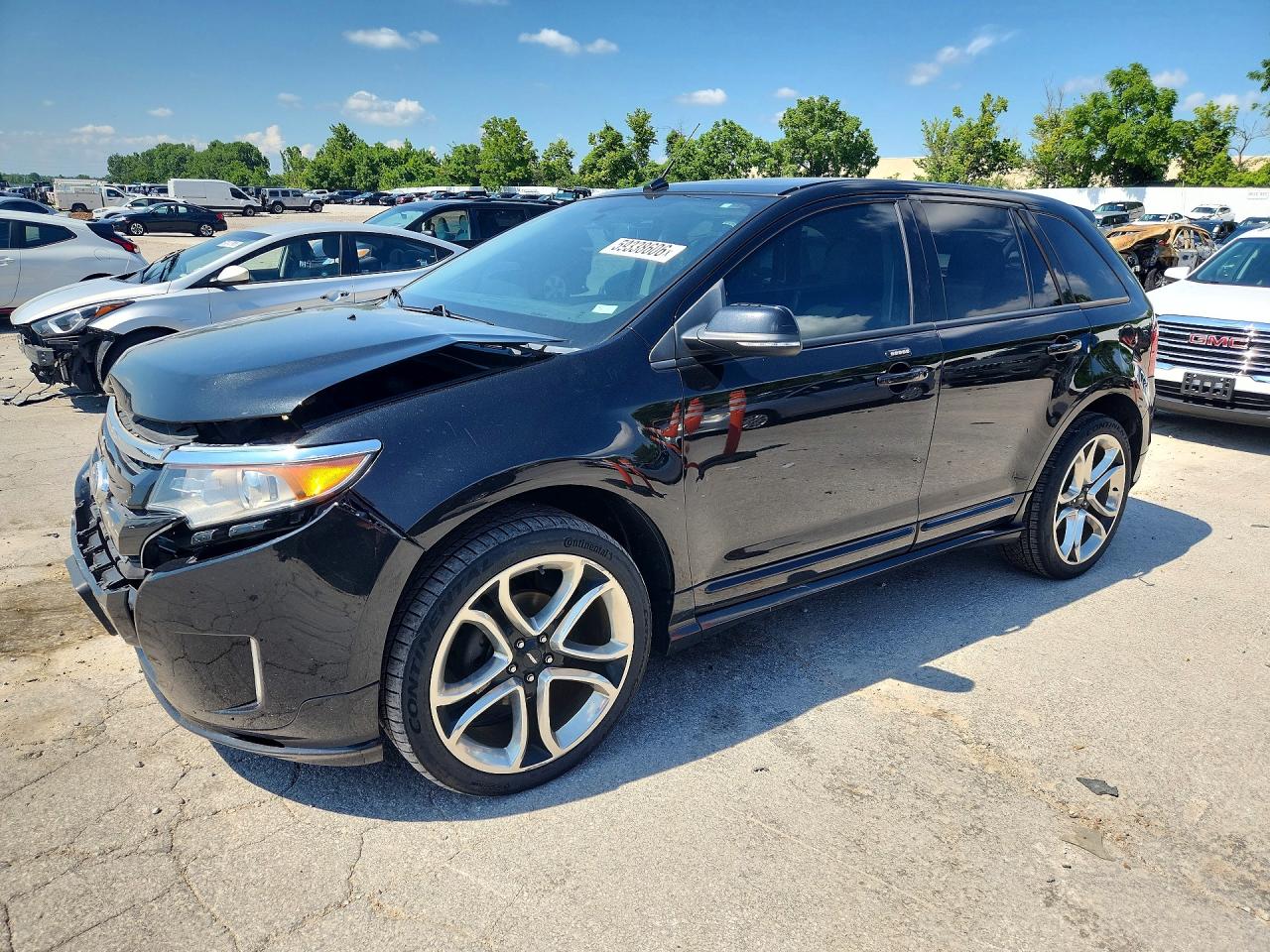 2014 Ford Edge Sport Black vin: 2FMDK4AK3EBA61945
