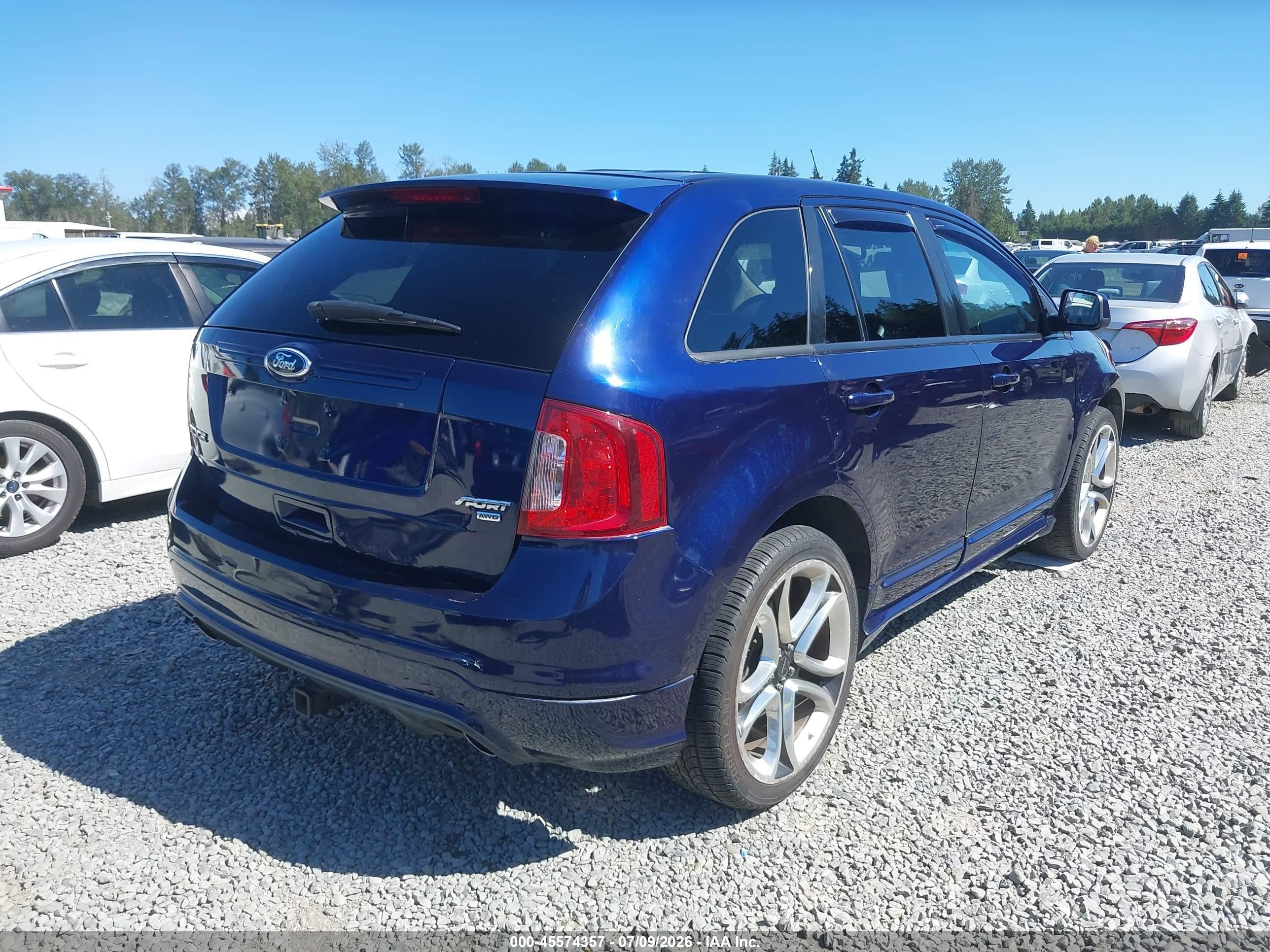 2011 Ford Edge Sport Dark Blue vin: 2FMDK4AK5BBA51235