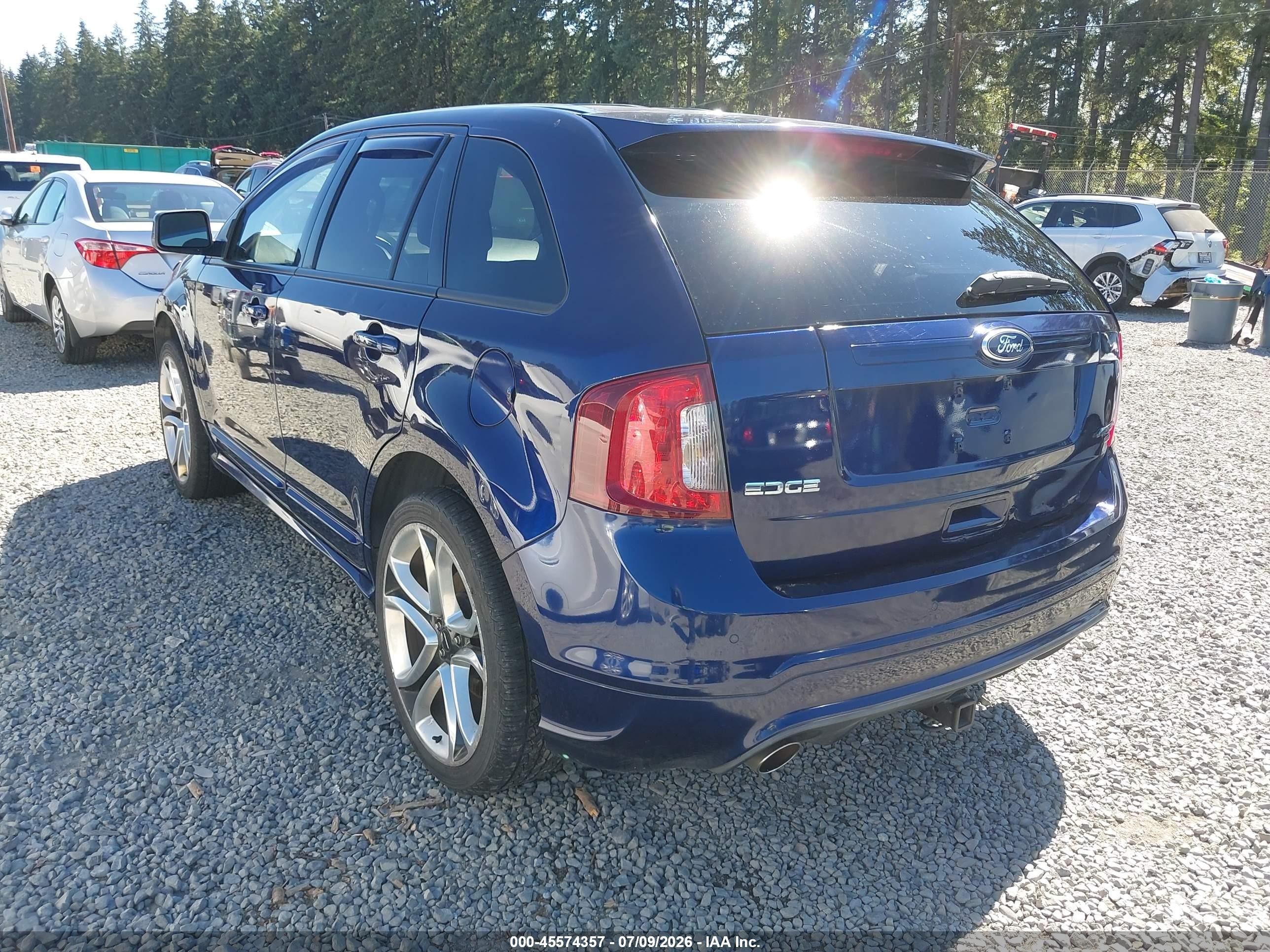 2011 Ford Edge Sport Dark Blue vin: 2FMDK4AK5BBA51235