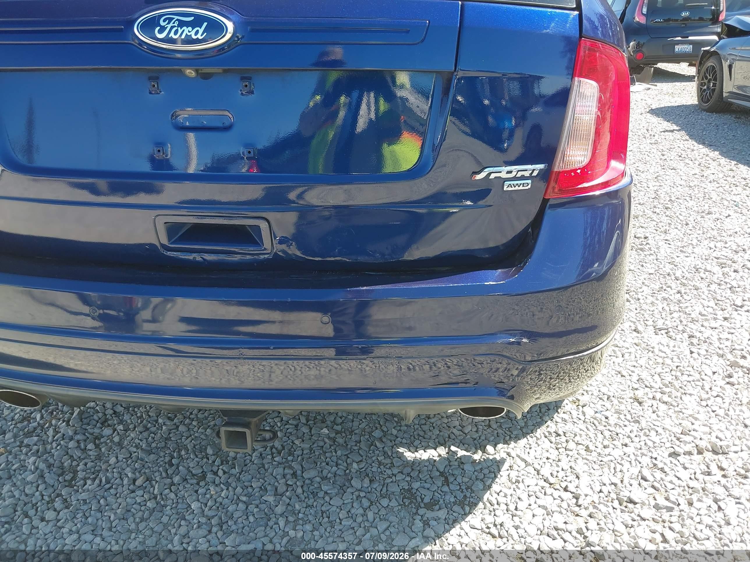 2011 Ford Edge Sport Dark Blue vin: 2FMDK4AK5BBA51235