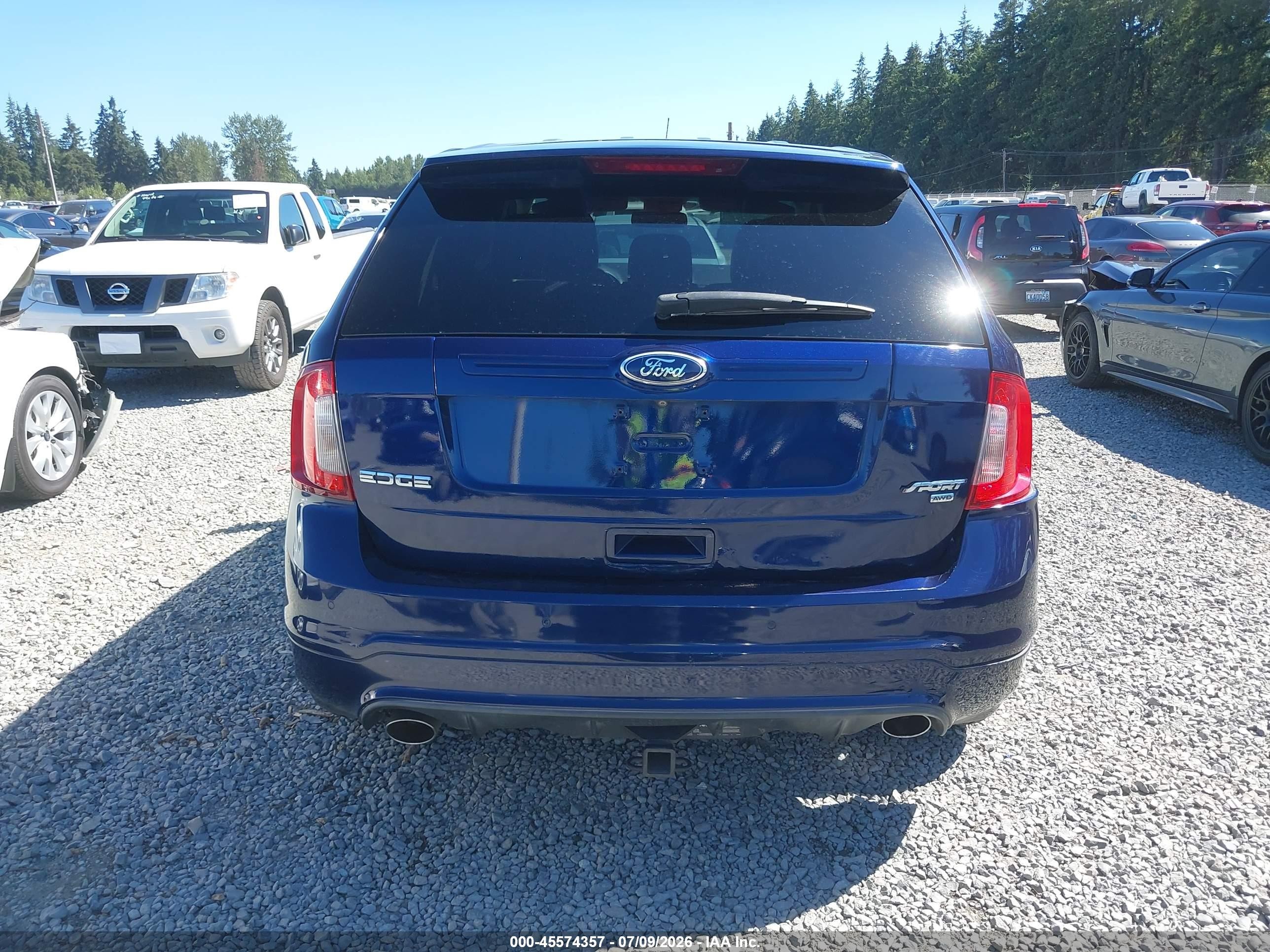 2011 Ford Edge Sport Dark Blue vin: 2FMDK4AK5BBA51235
