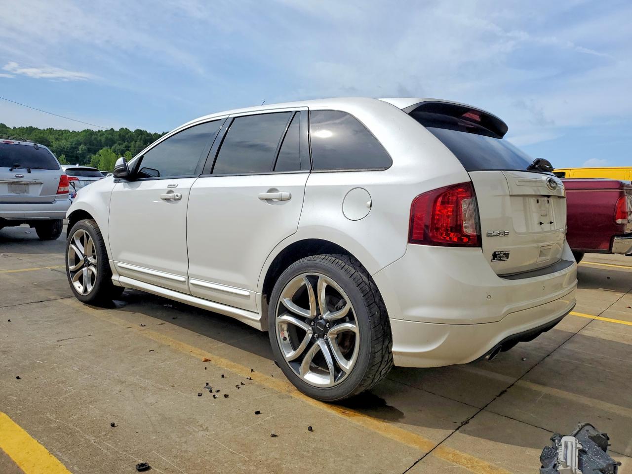 2012 Ford Edge Sport White vin: 2FMDK4AK5CBA79103