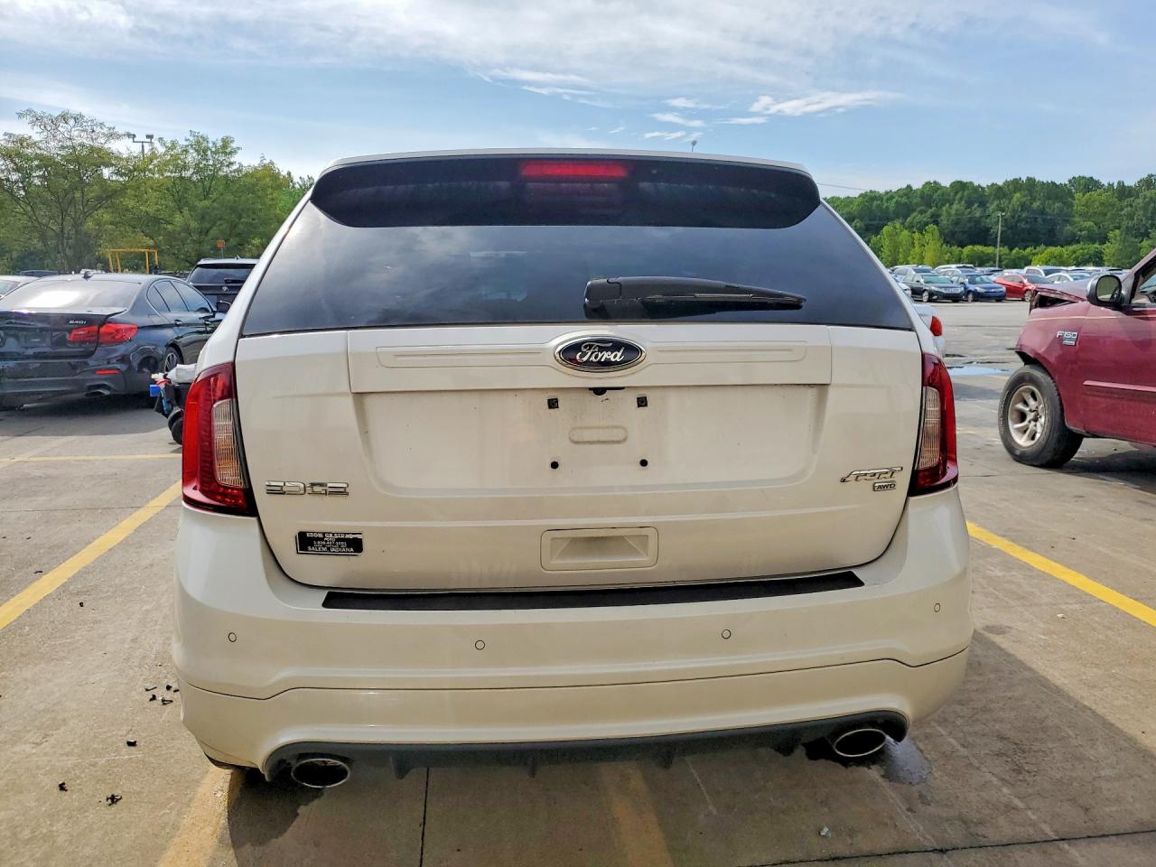 2012 Ford Edge Sport White vin: 2FMDK4AK5CBA79103