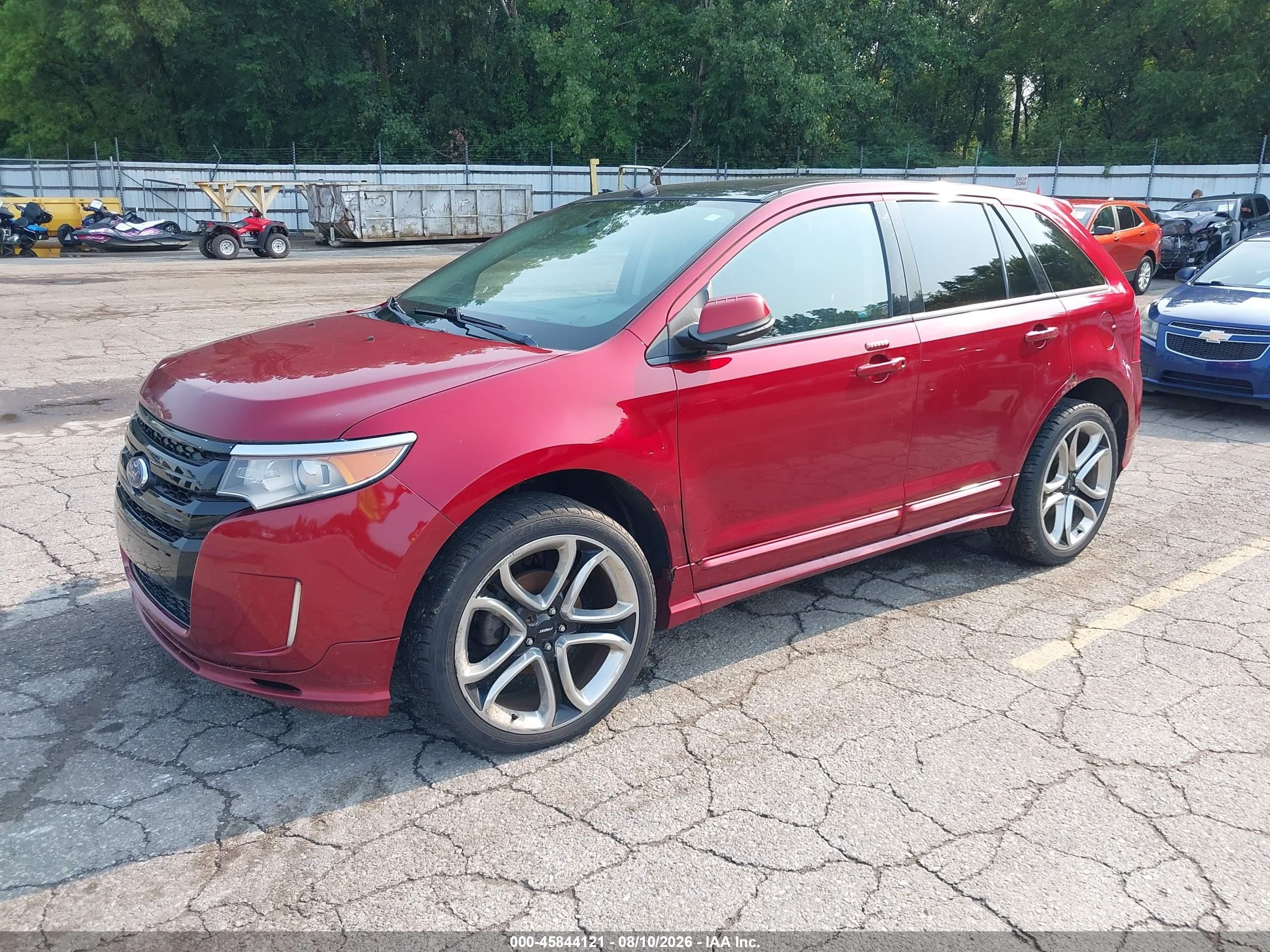 2013 Ford Edge Sport Red vin: 2FMDK4AK5DBC73857