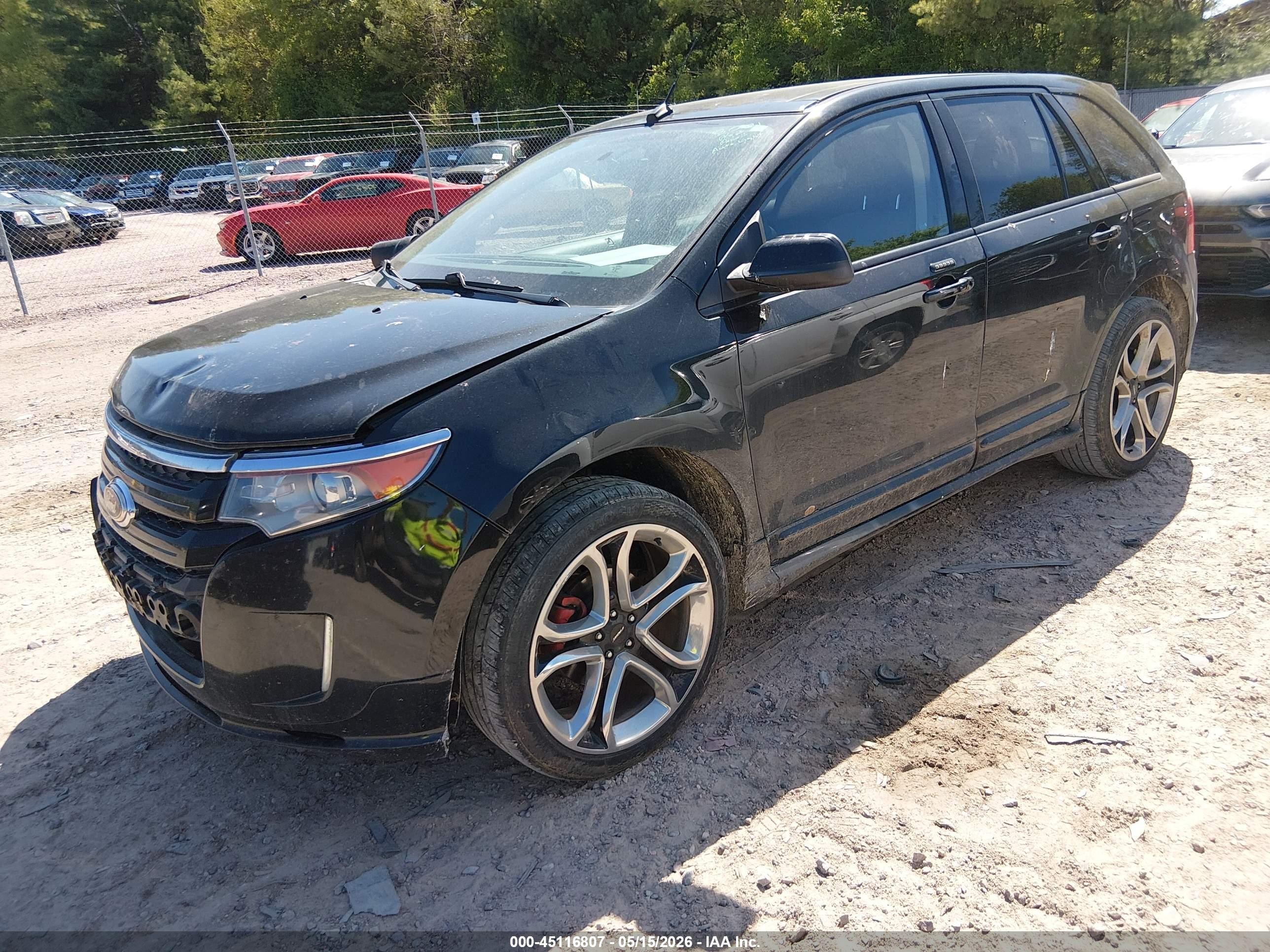 2013 Ford Edge Sport Black vin: 2FMDK4AK5DBE00283