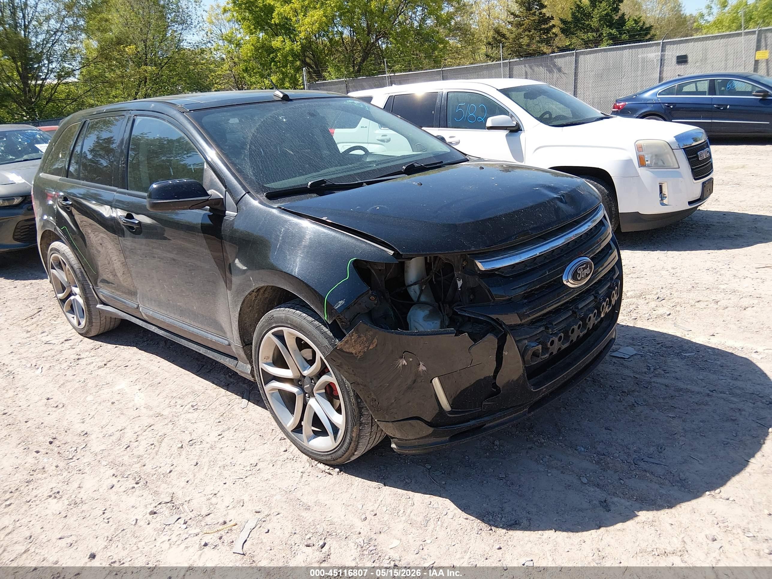 2013 Ford Edge Sport Black vin: 2FMDK4AK5DBE00283