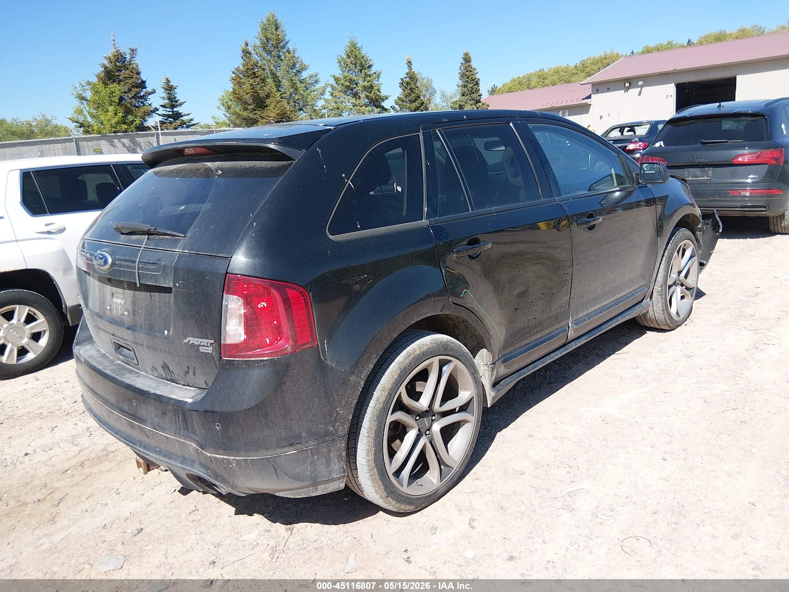2013 Ford Edge Sport Black vin: 2FMDK4AK5DBE00283