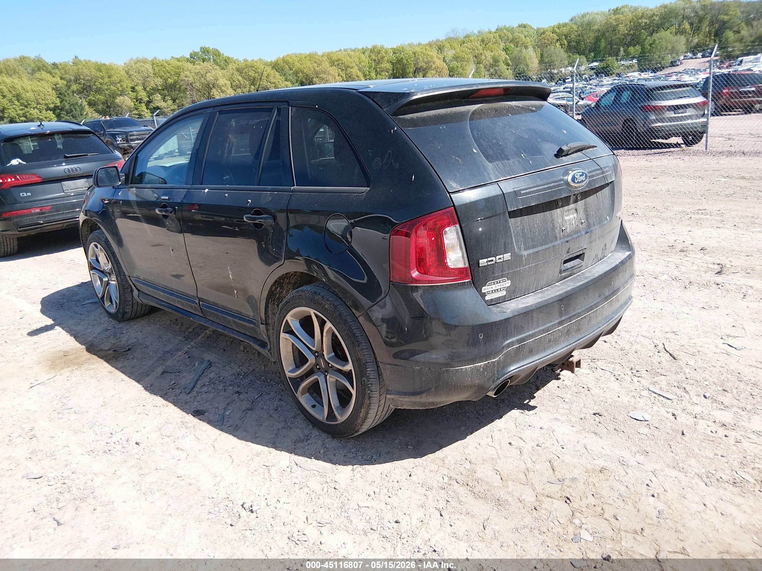 2013 Ford Edge Sport Black vin: 2FMDK4AK5DBE00283