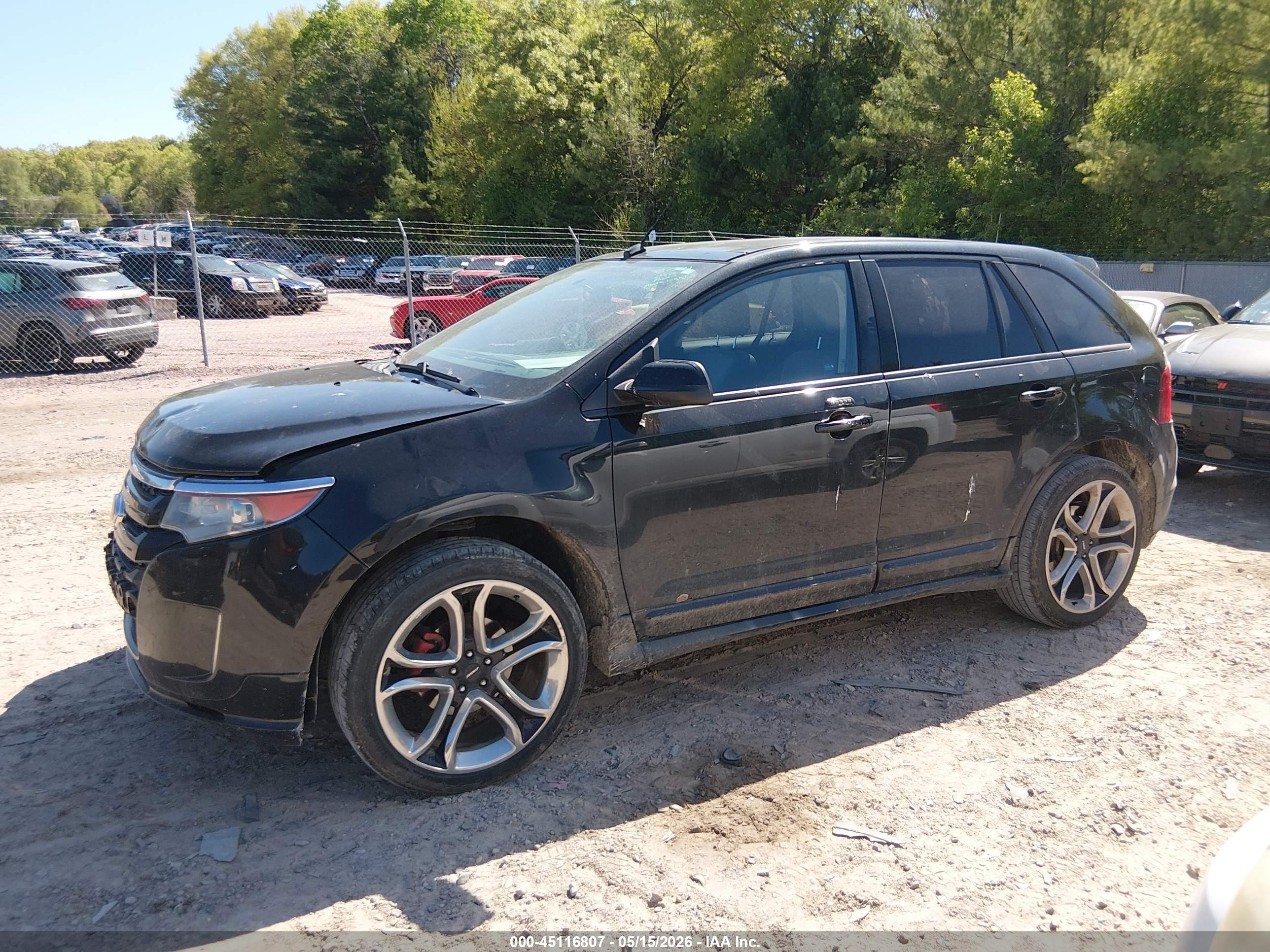 2013 Ford Edge Sport Black vin: 2FMDK4AK5DBE00283