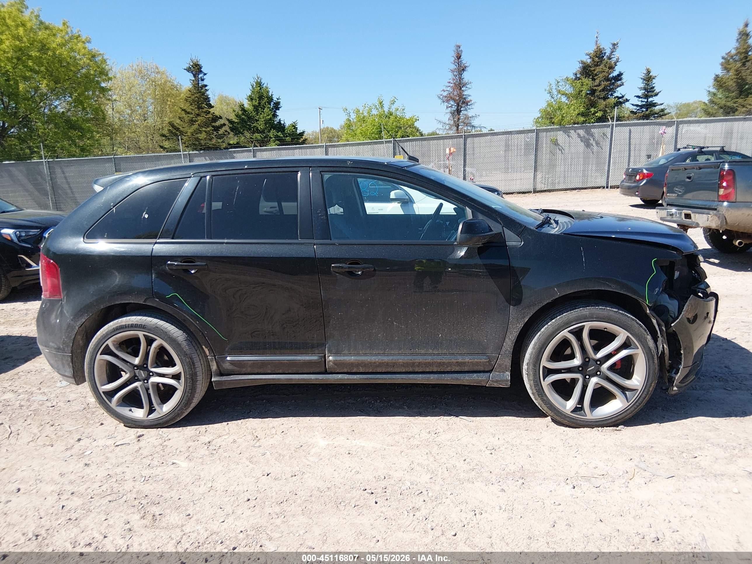 2013 Ford Edge Sport Black vin: 2FMDK4AK5DBE00283