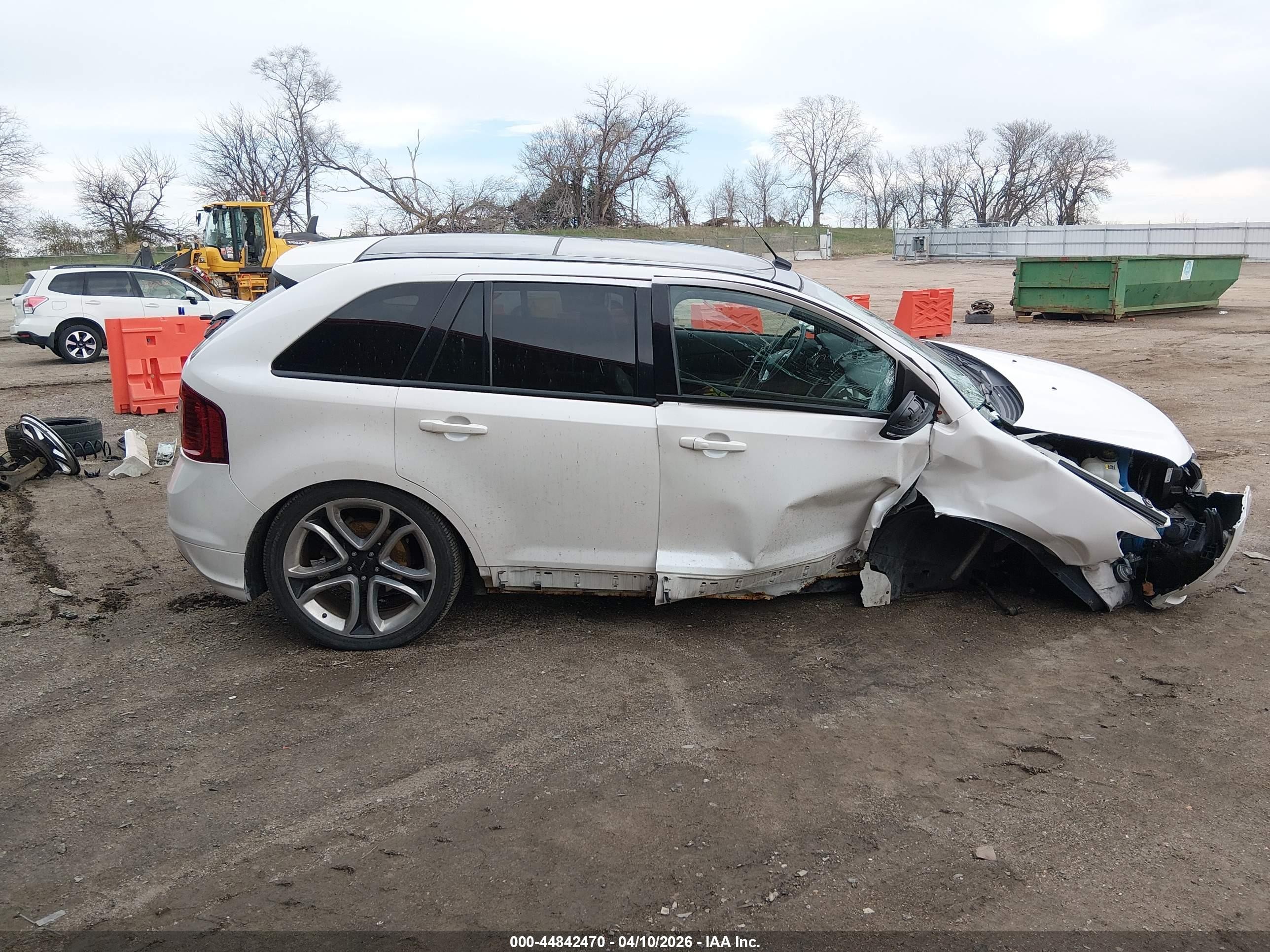 2013 Ford Edge Sport White vin: 2FMDK4AK5DBE16726