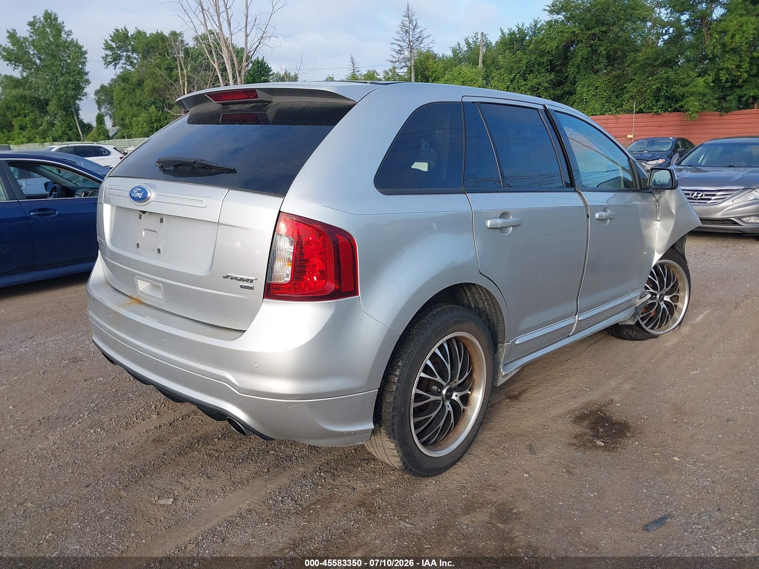2011 Ford Edge Sport Silver vin: 2FMDK4AK6BBB07019