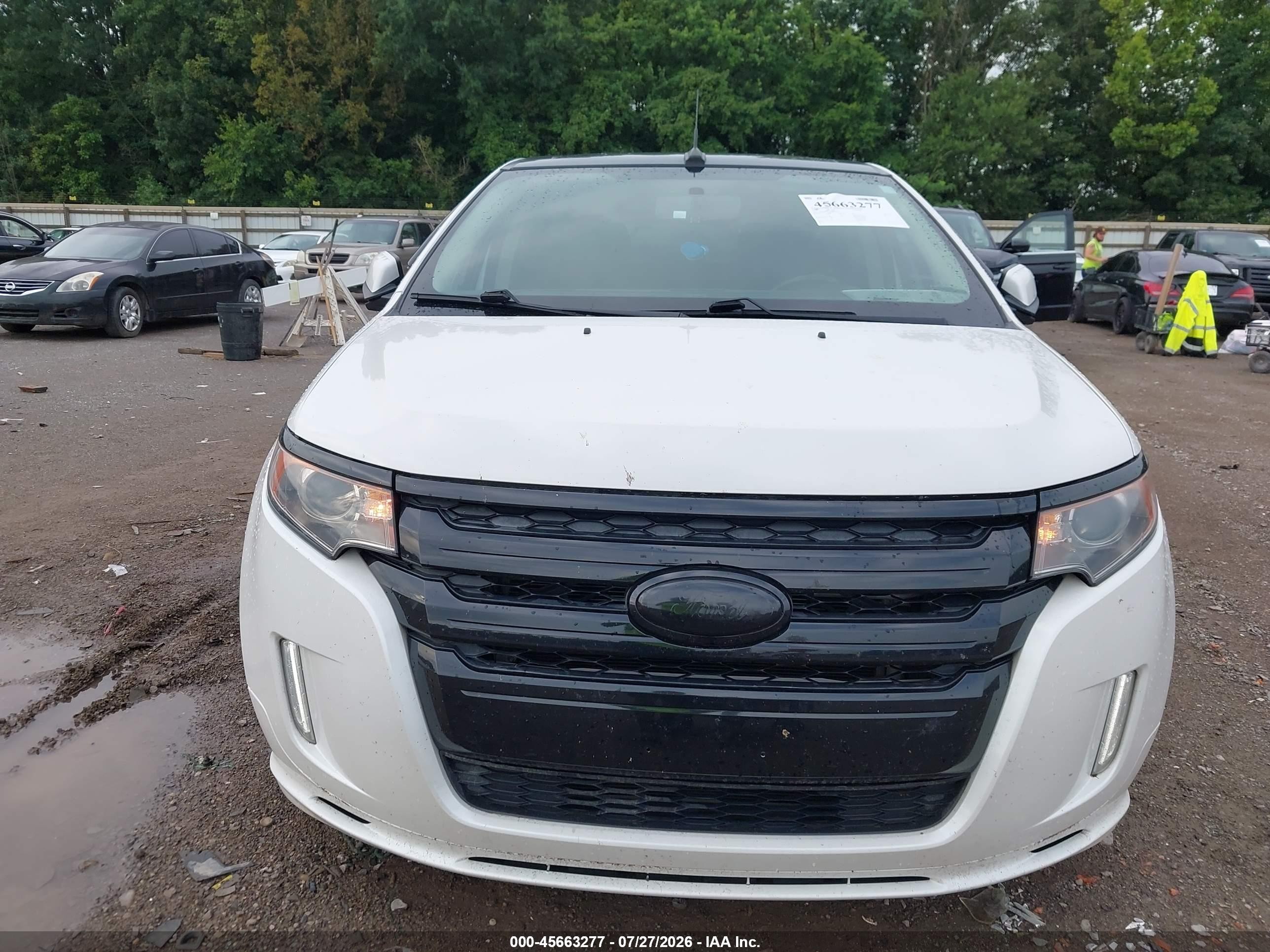 2014 Ford Edge Sport White vin: 2FMDK4AK6EBB35021