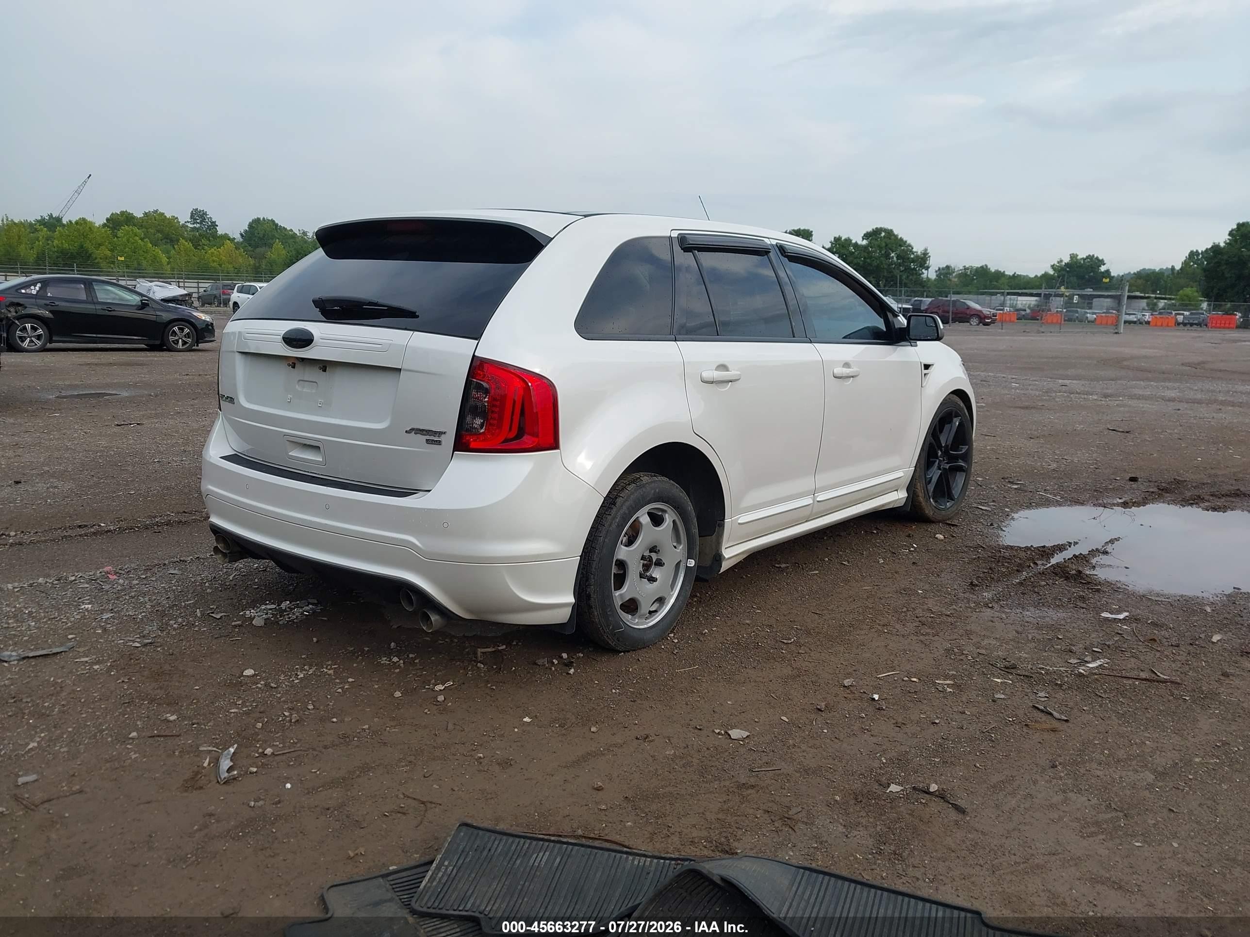 2014 Ford Edge Sport White vin: 2FMDK4AK6EBB35021
