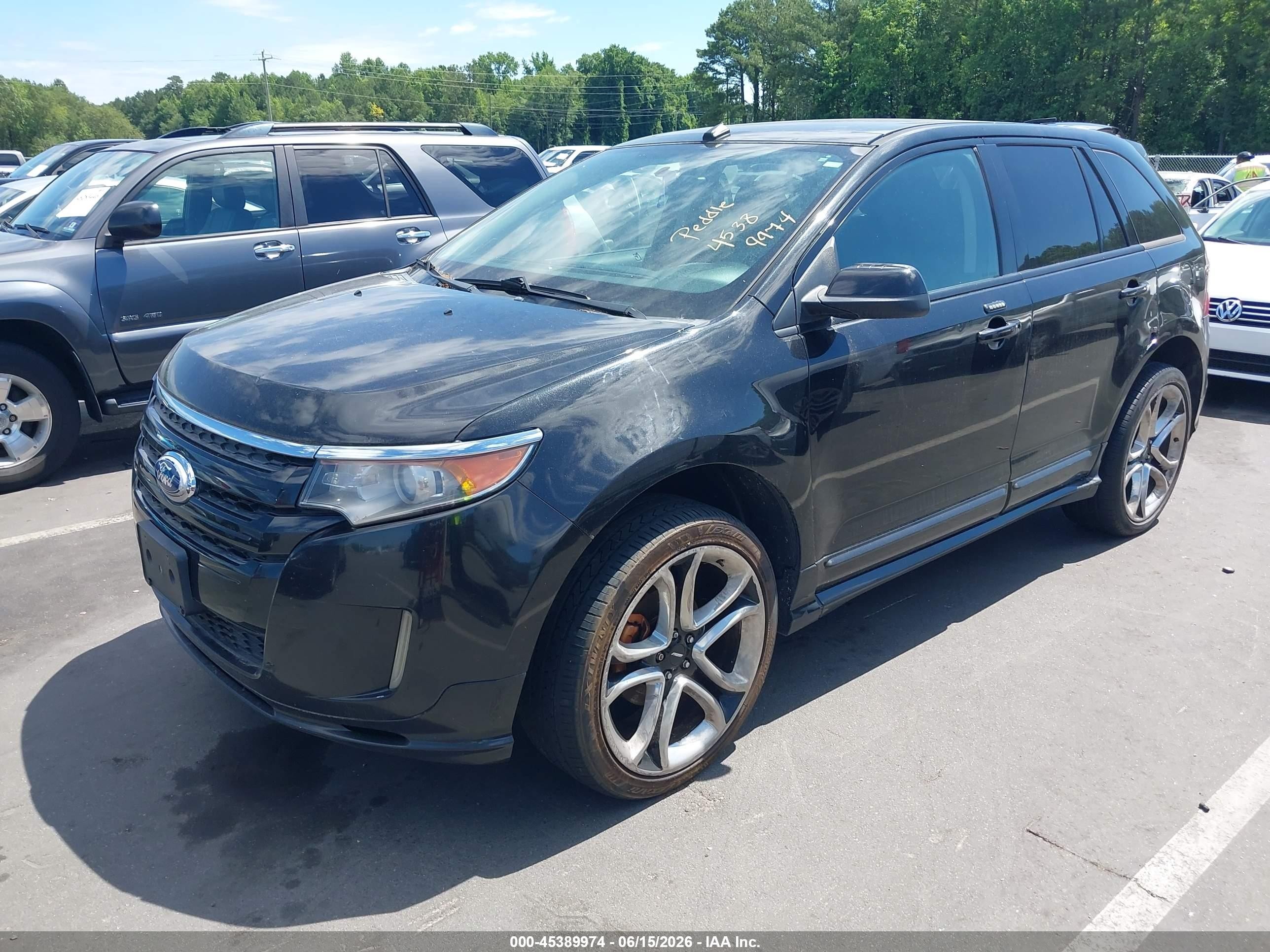 2013 Ford Edge Sport Black vin: 2FMDK4AK7DBA93554