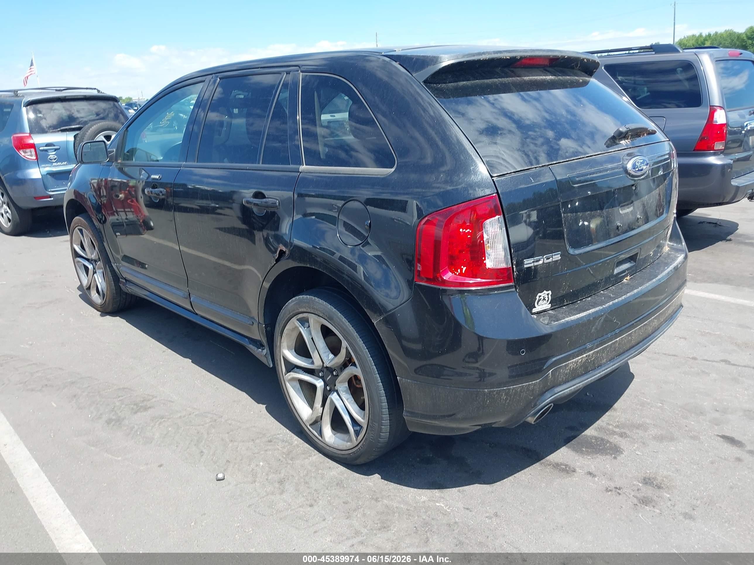 2013 Ford Edge Sport Black vin: 2FMDK4AK7DBA93554
