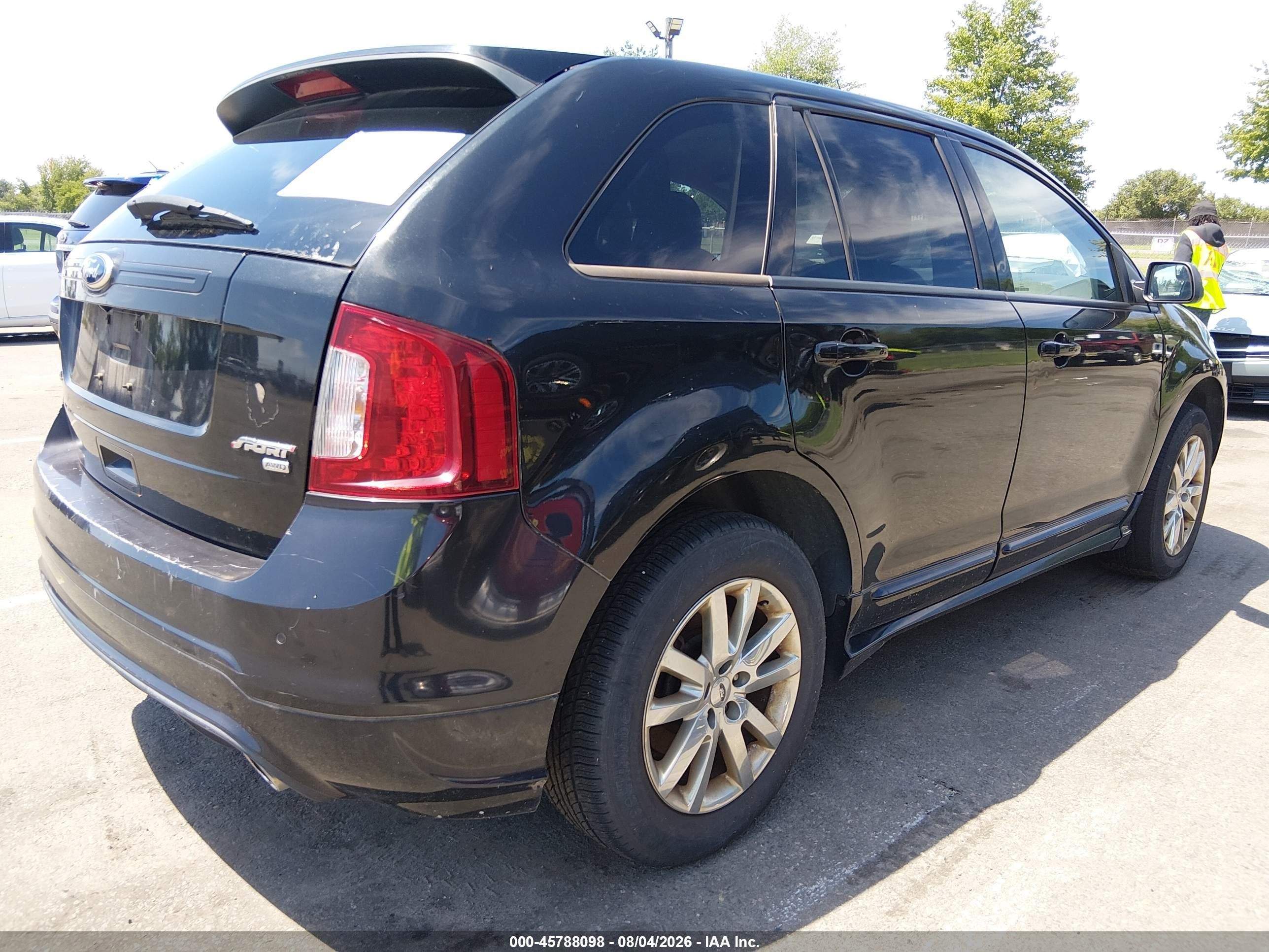 2014 Ford Edge Sport Black vin: 2FMDK4AK7EBB27204