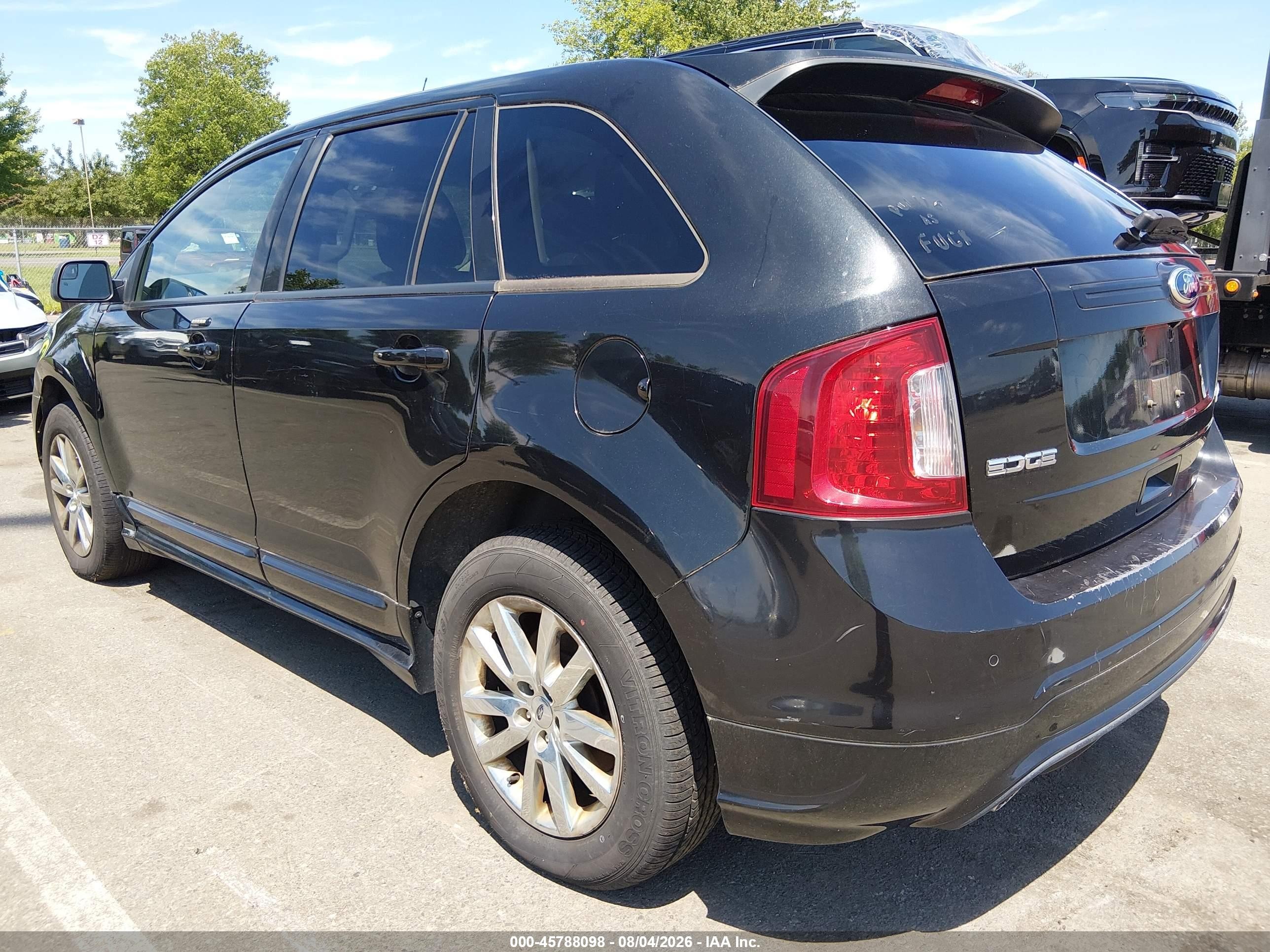 2014 Ford Edge Sport Black vin: 2FMDK4AK7EBB27204