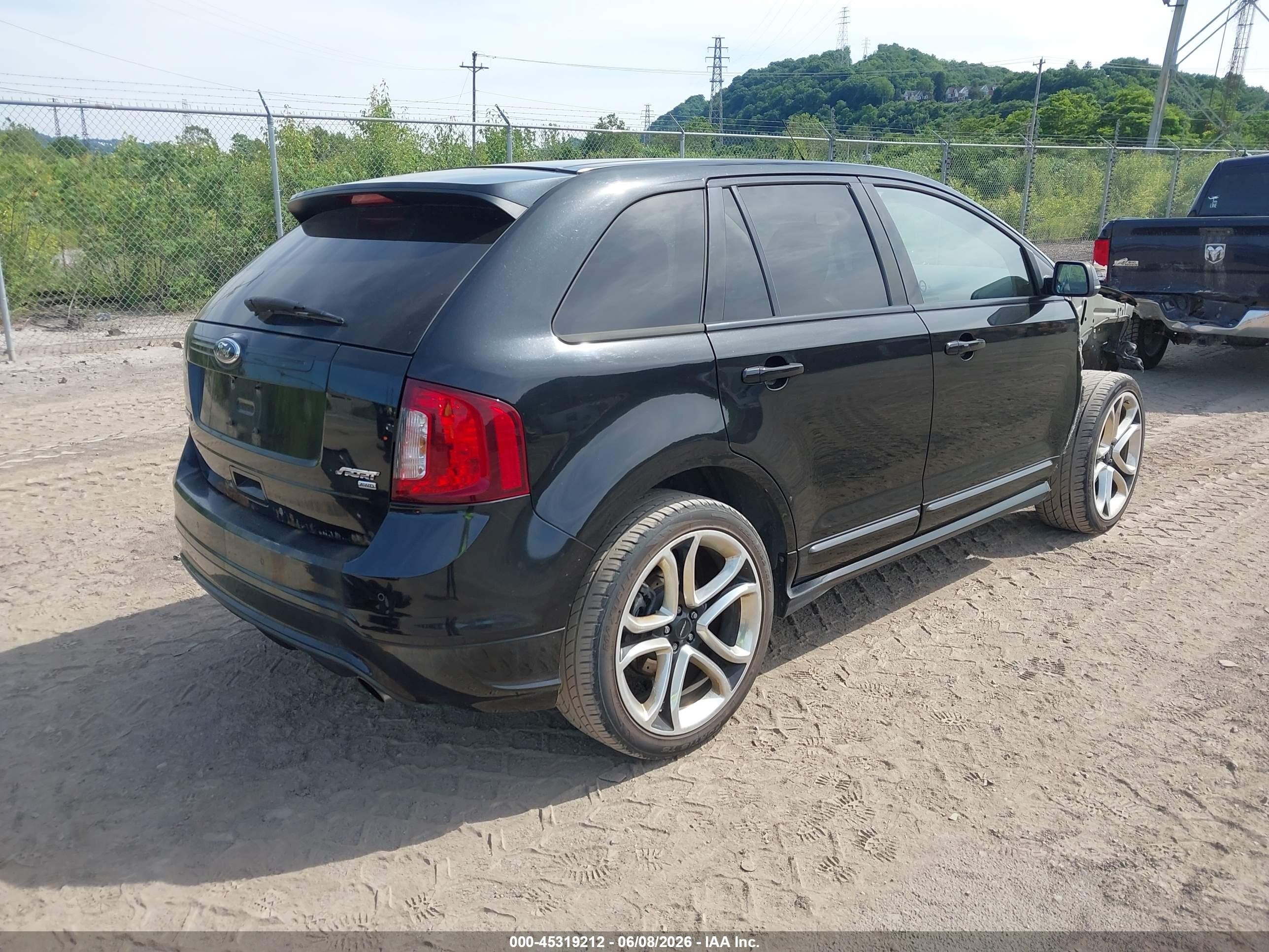 2013 Ford Edge Sport Black vin: 2FMDK4AK8DBA15526