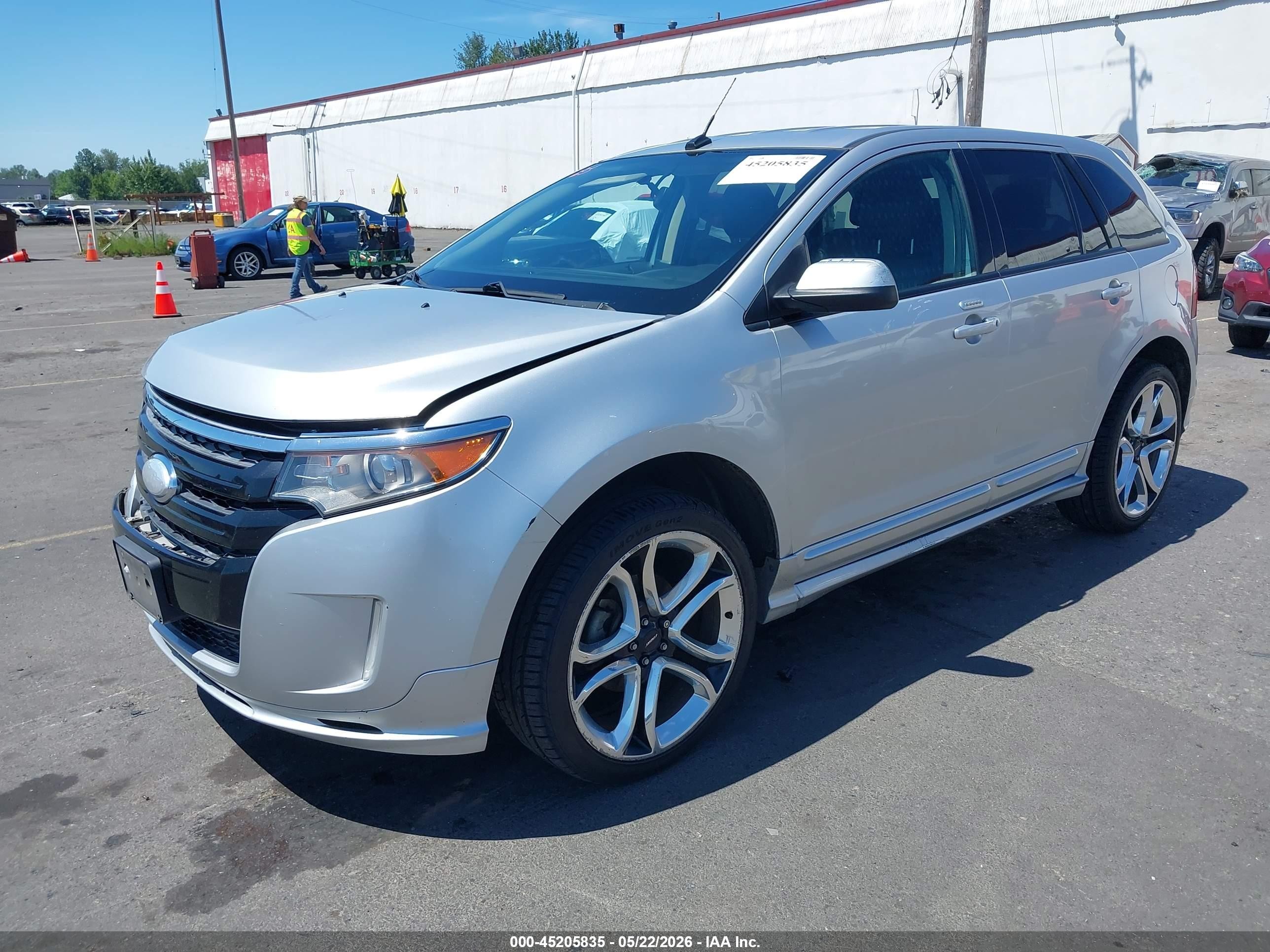 2013 Ford Edge Sport Silver vin: 2FMDK4AK8DBA65360