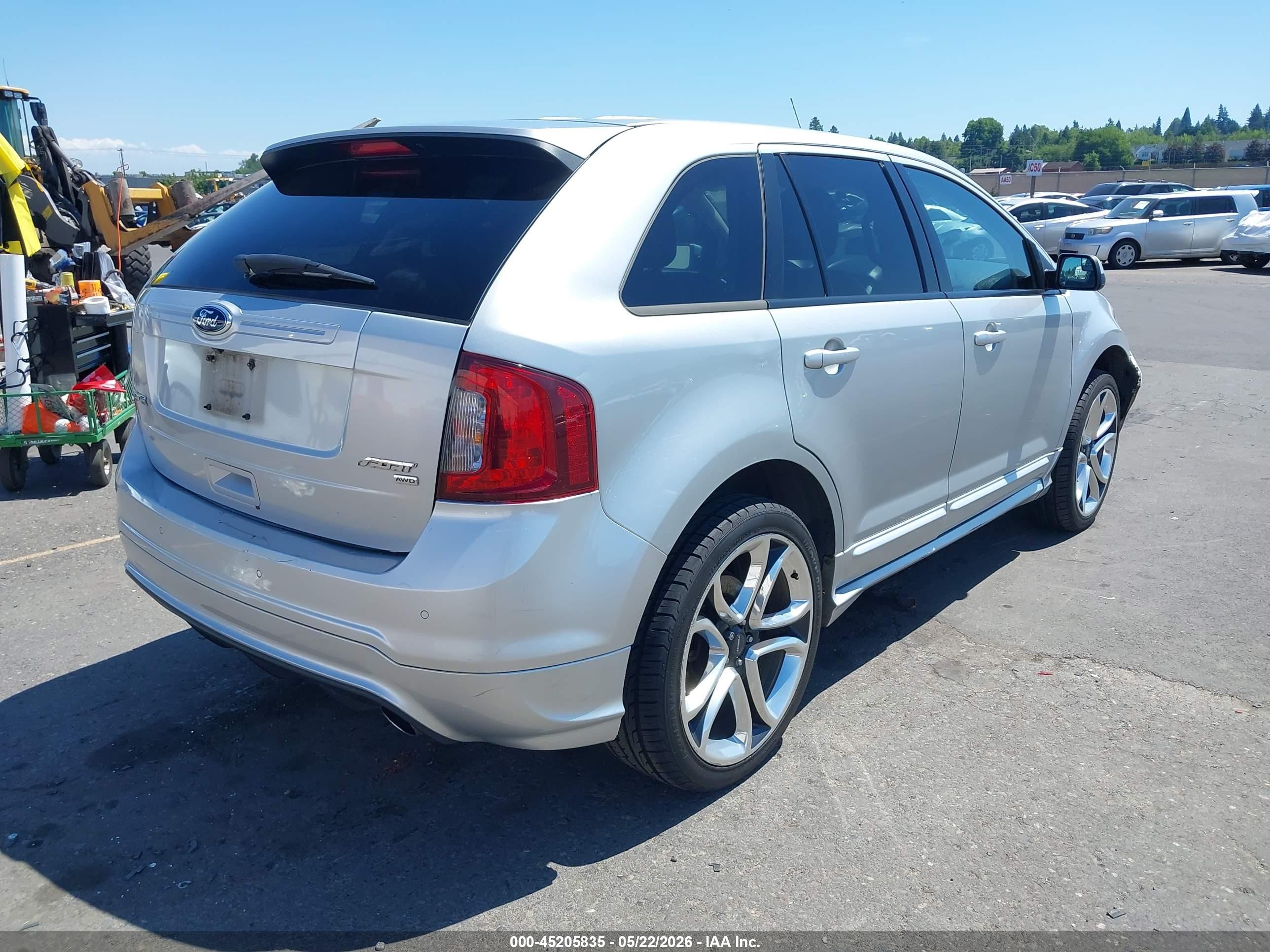 2013 Ford Edge Sport Silver vin: 2FMDK4AK8DBA65360