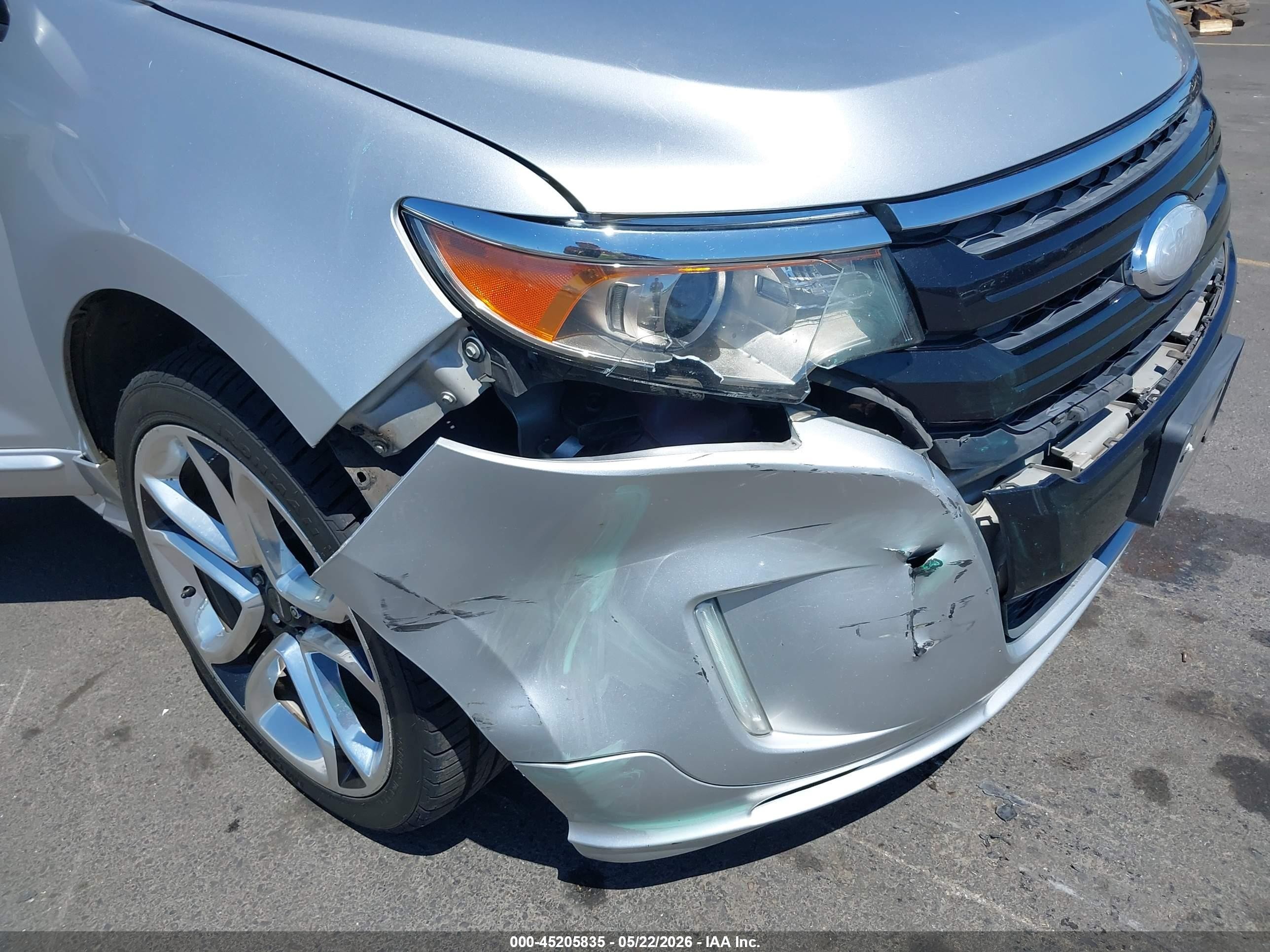 2013 Ford Edge Sport Silver vin: 2FMDK4AK8DBA65360