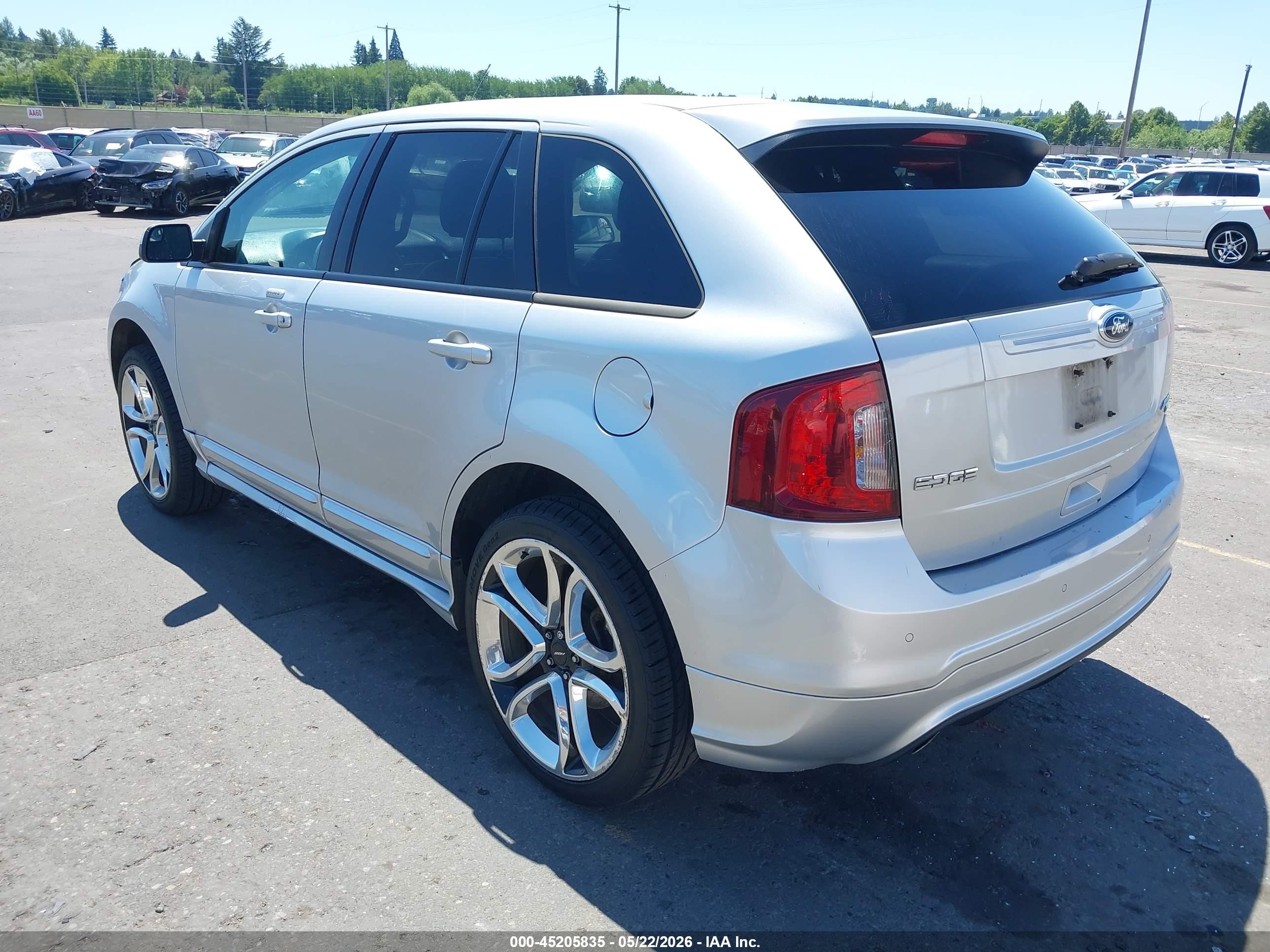 2013 Ford Edge Sport Silver vin: 2FMDK4AK8DBA65360