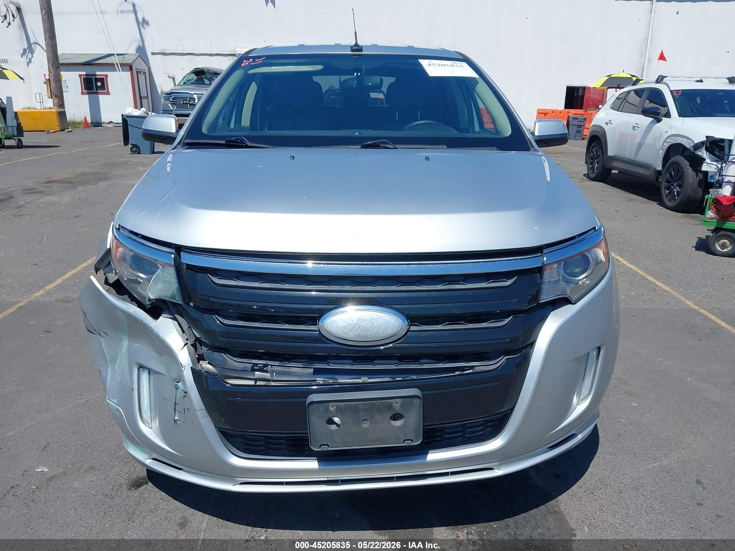 2013 Ford Edge Sport Silver vin: 2FMDK4AK8DBA65360