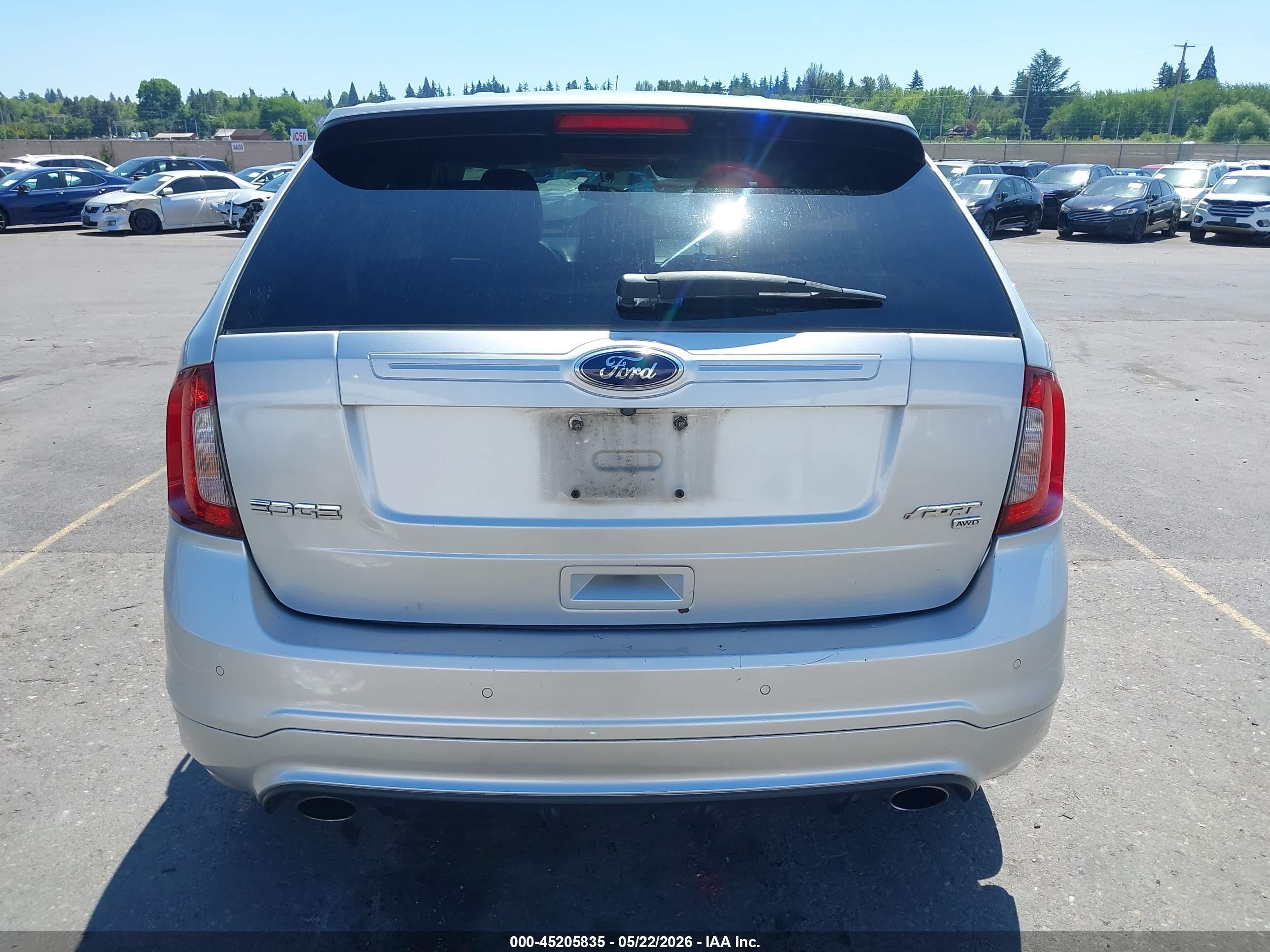 2013 Ford Edge Sport Silver vin: 2FMDK4AK8DBA65360