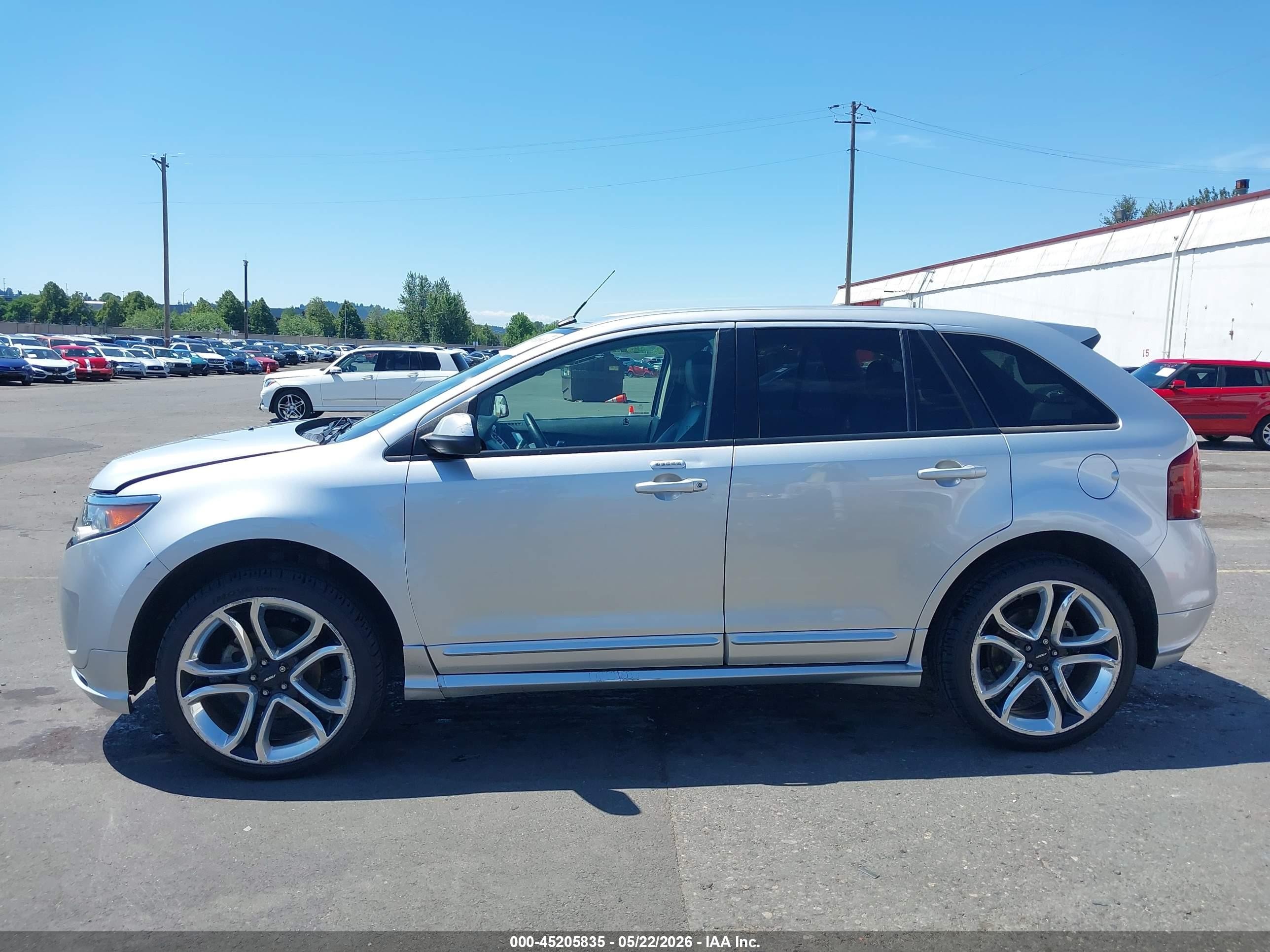 2013 Ford Edge Sport Silver vin: 2FMDK4AK8DBA65360