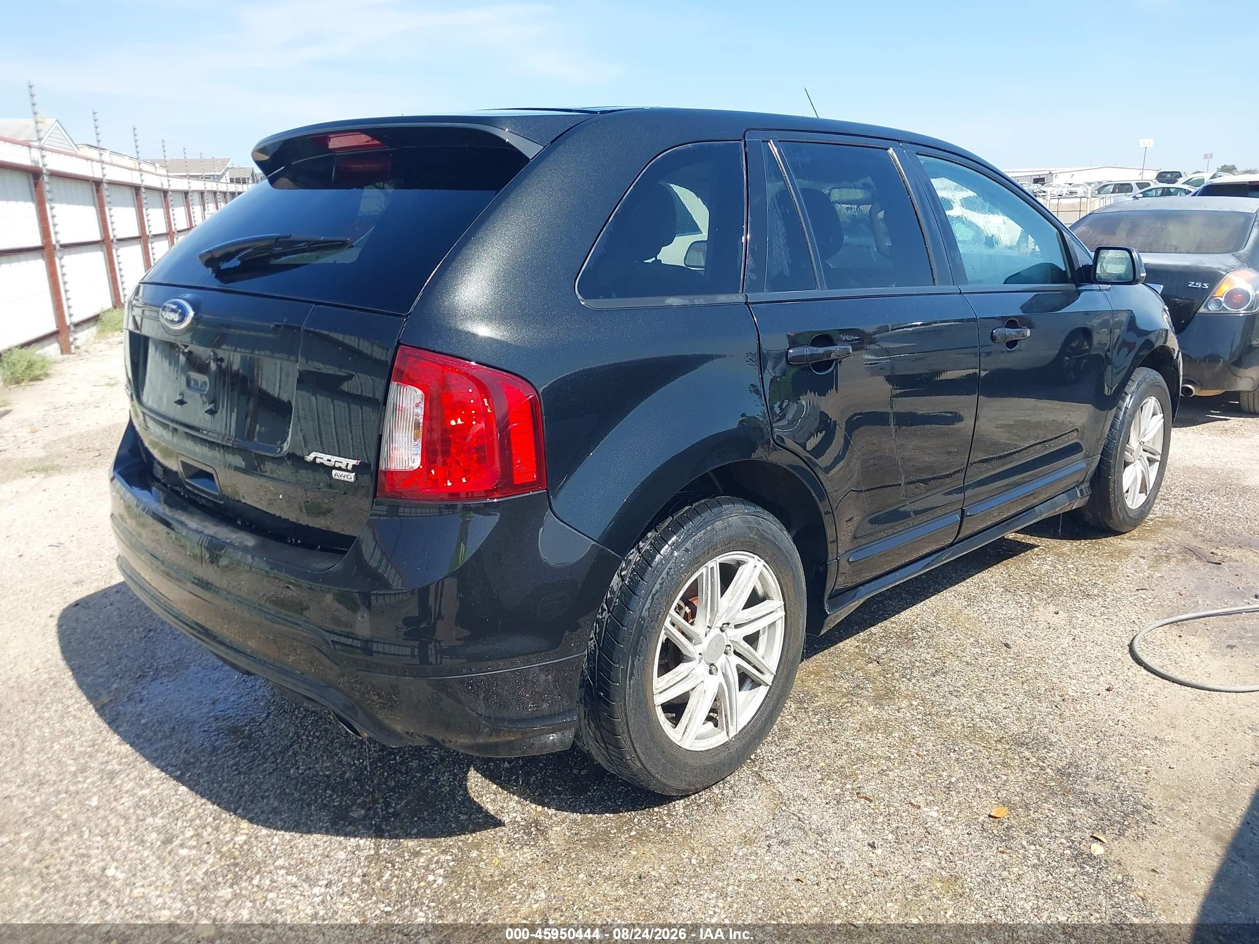 2012 Ford Edge Sport Черный vin: 2FMDK4AK9CBA53457