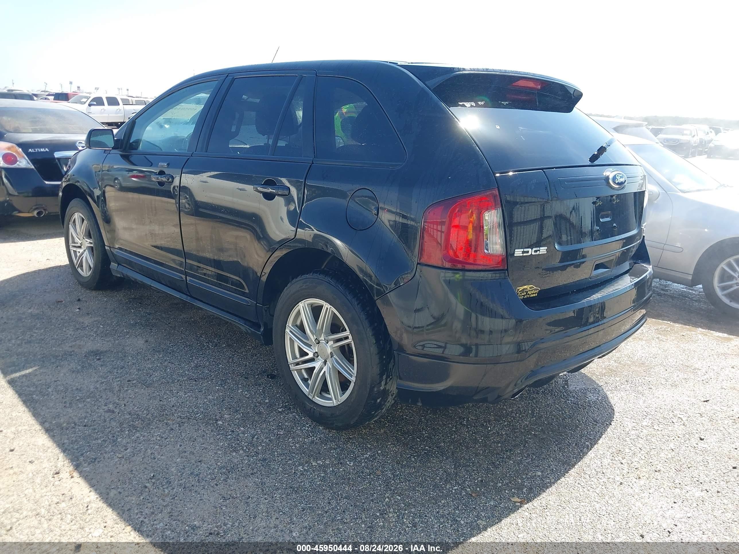 2012 Ford Edge Sport Черный vin: 2FMDK4AK9CBA53457