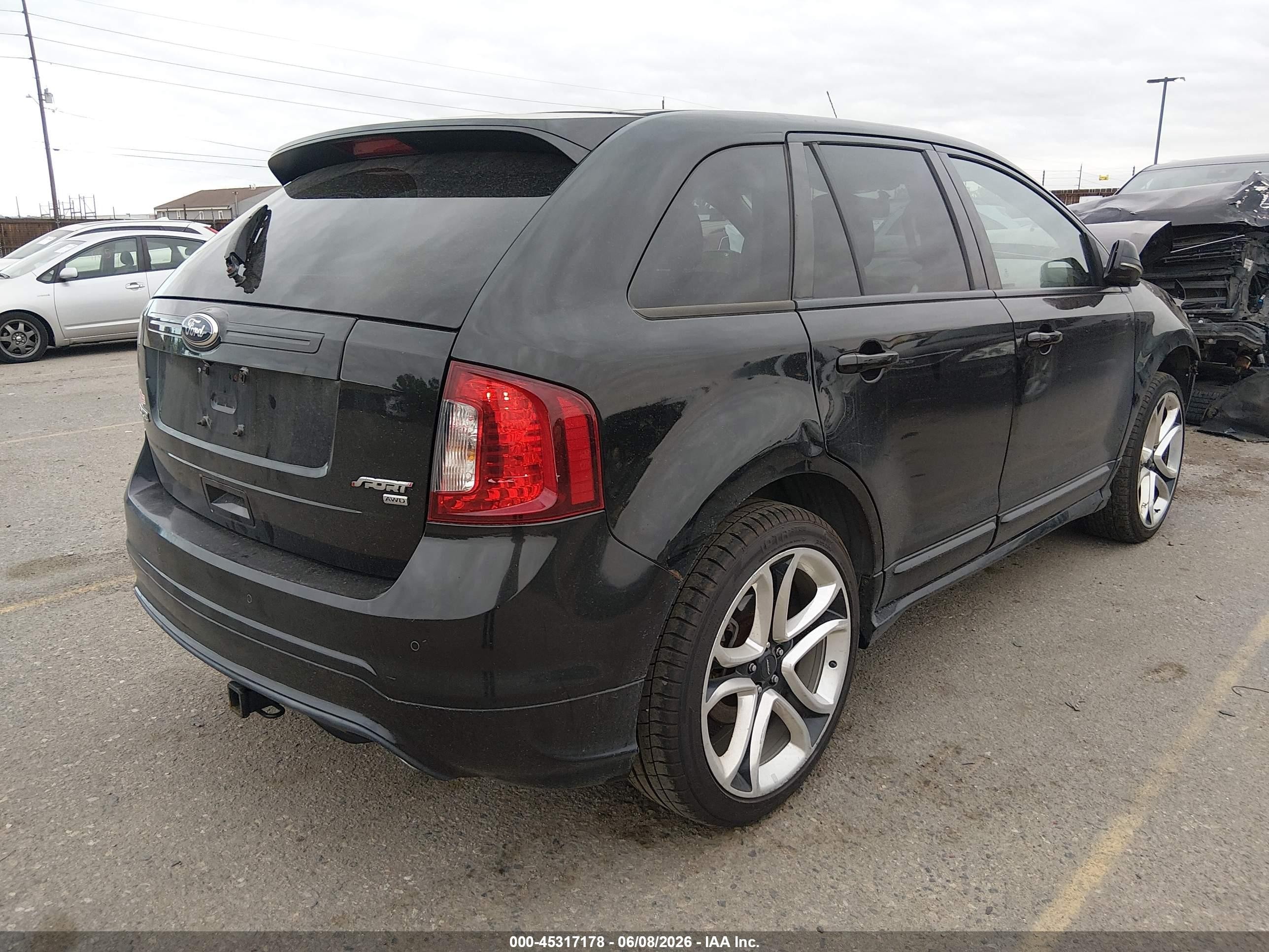 2013 Ford Edge Sport Black vin: 2FMDK4AK9DBA40547