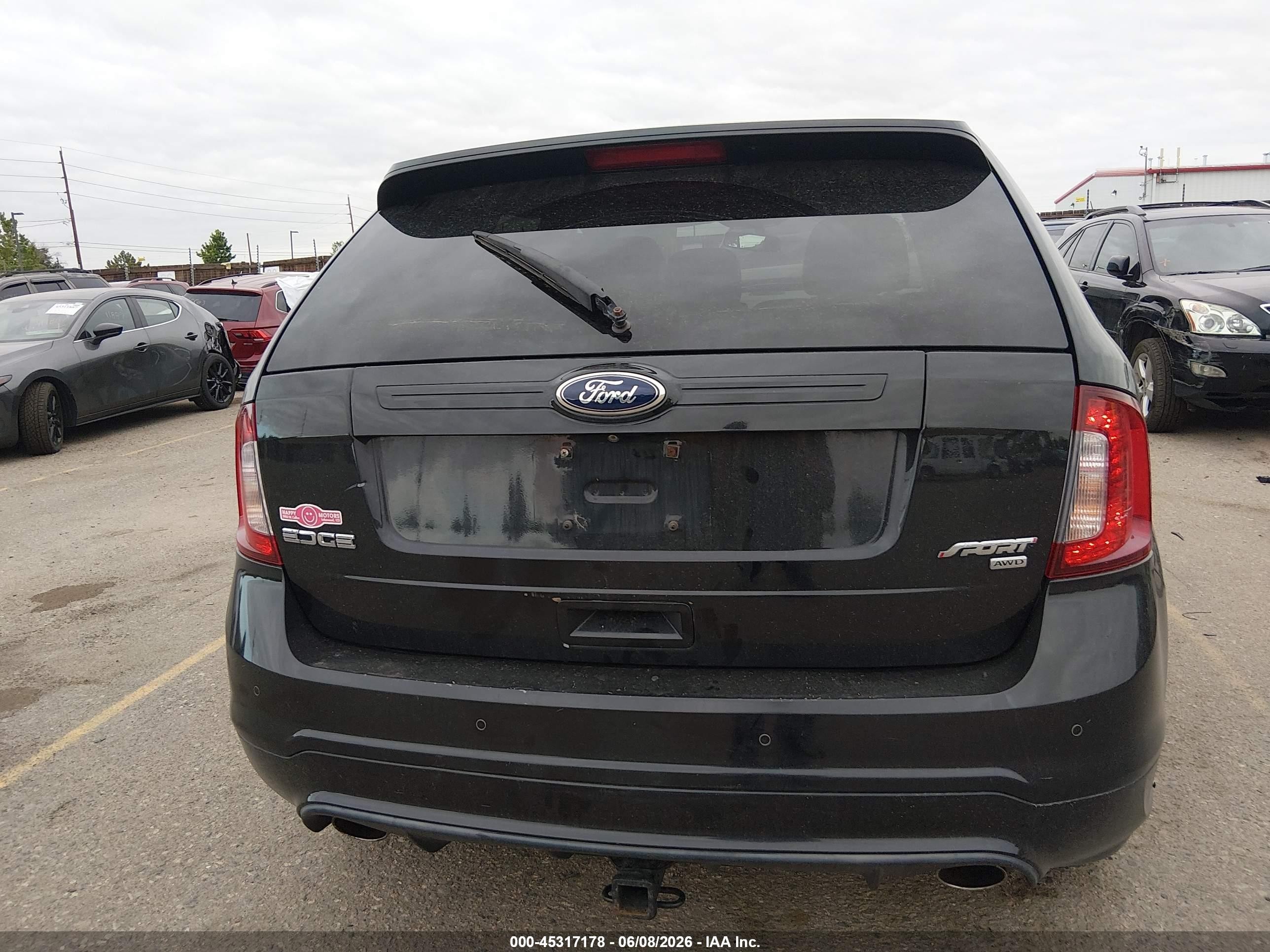 2013 Ford Edge Sport Black vin: 2FMDK4AK9DBA40547