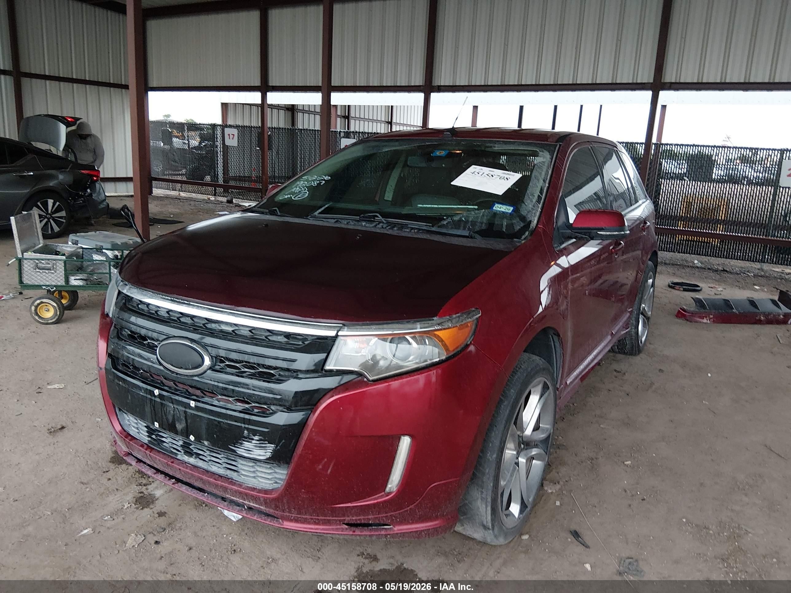 2013 Ford Edge Sport Красный vin: 2FMDK4AK9DBE36512