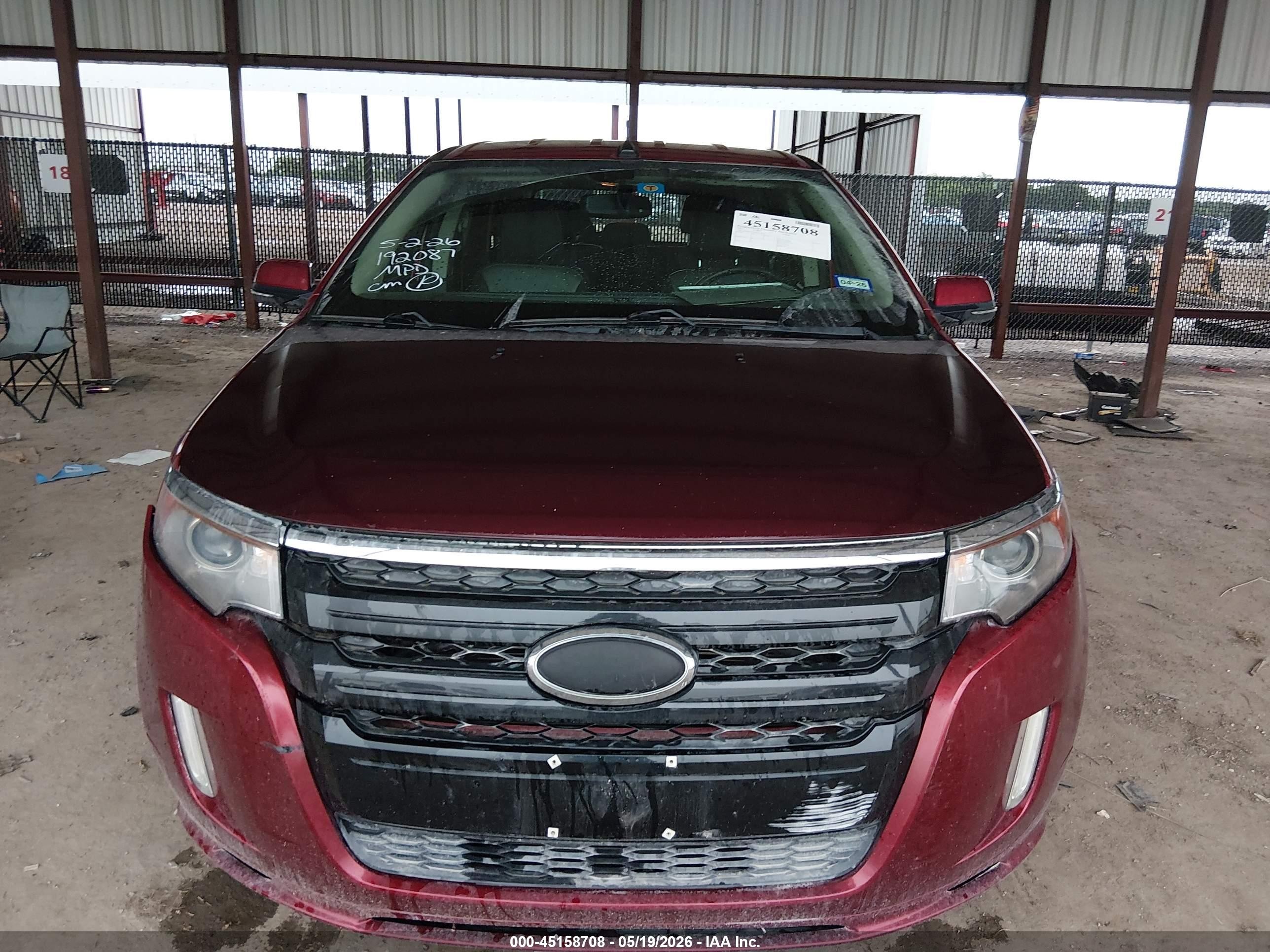 2013 Ford Edge Sport Красный vin: 2FMDK4AK9DBE36512