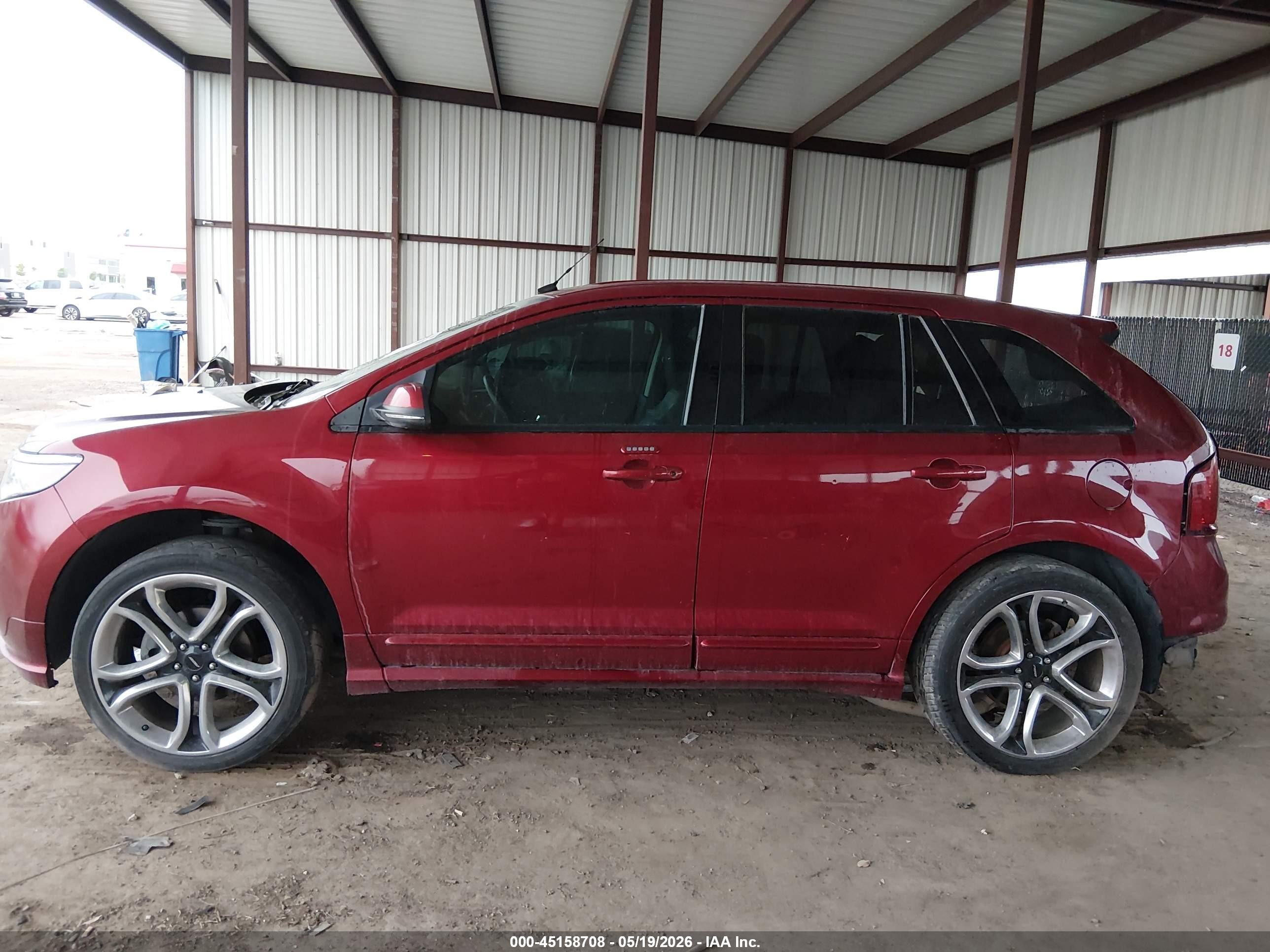 2013 Ford Edge Sport Красный vin: 2FMDK4AK9DBE36512