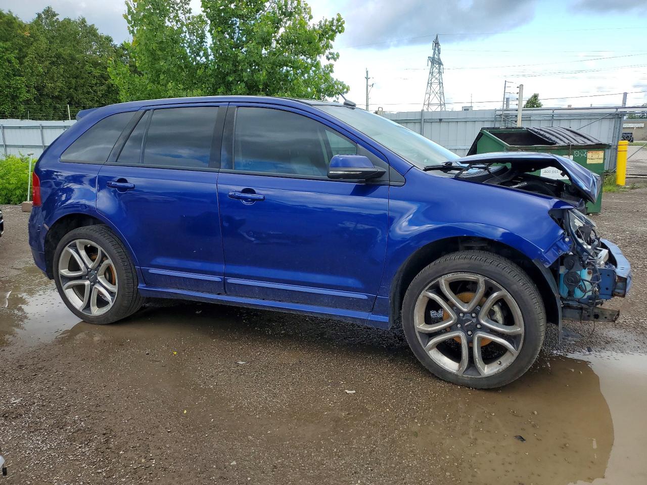 2013 Ford Edge Sport Blue vin: 2FMDK4AKXDBC35511