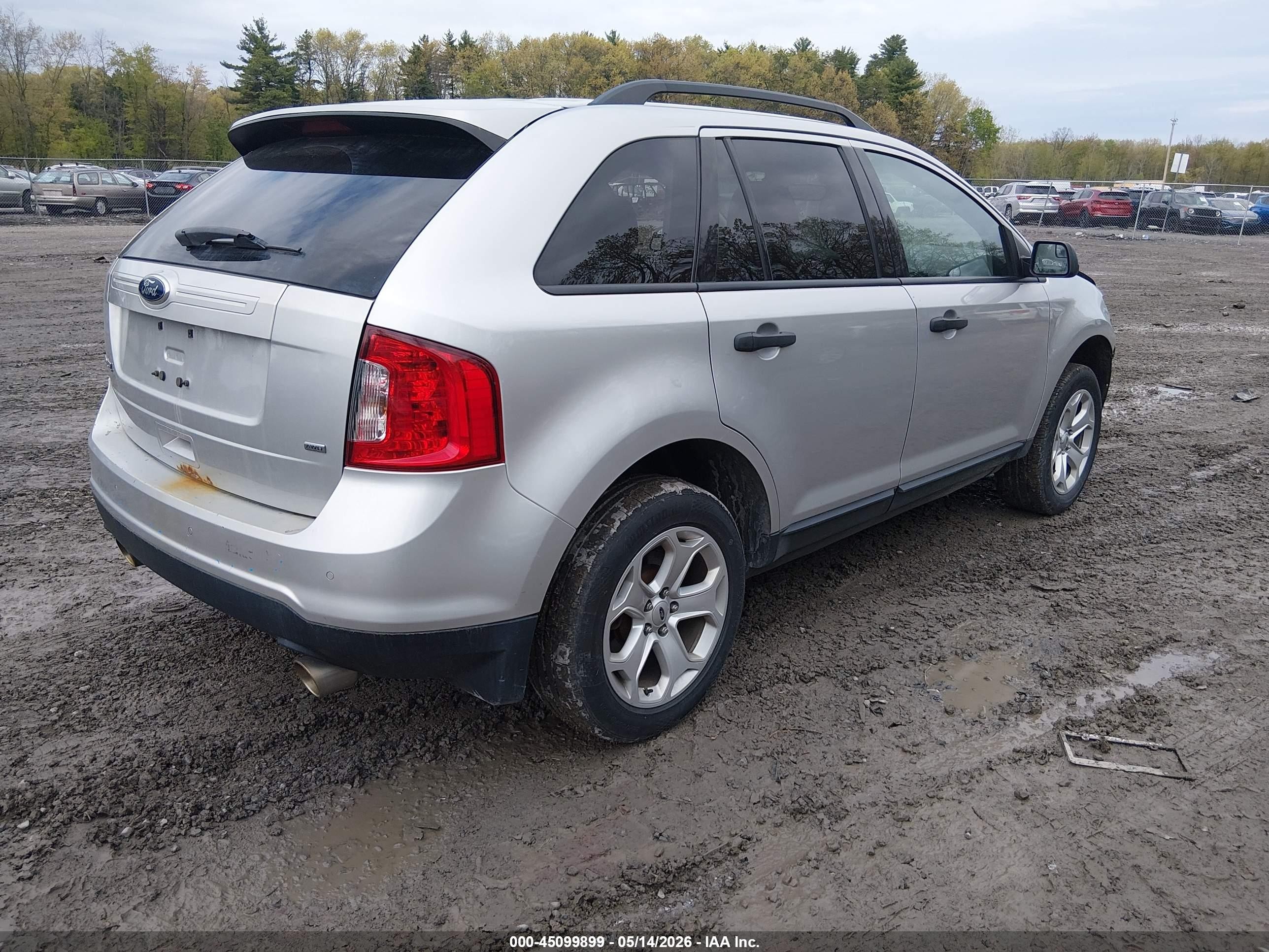 2014 Ford Edge Se Silver vin: 2FMDK4GC0EBB23866
